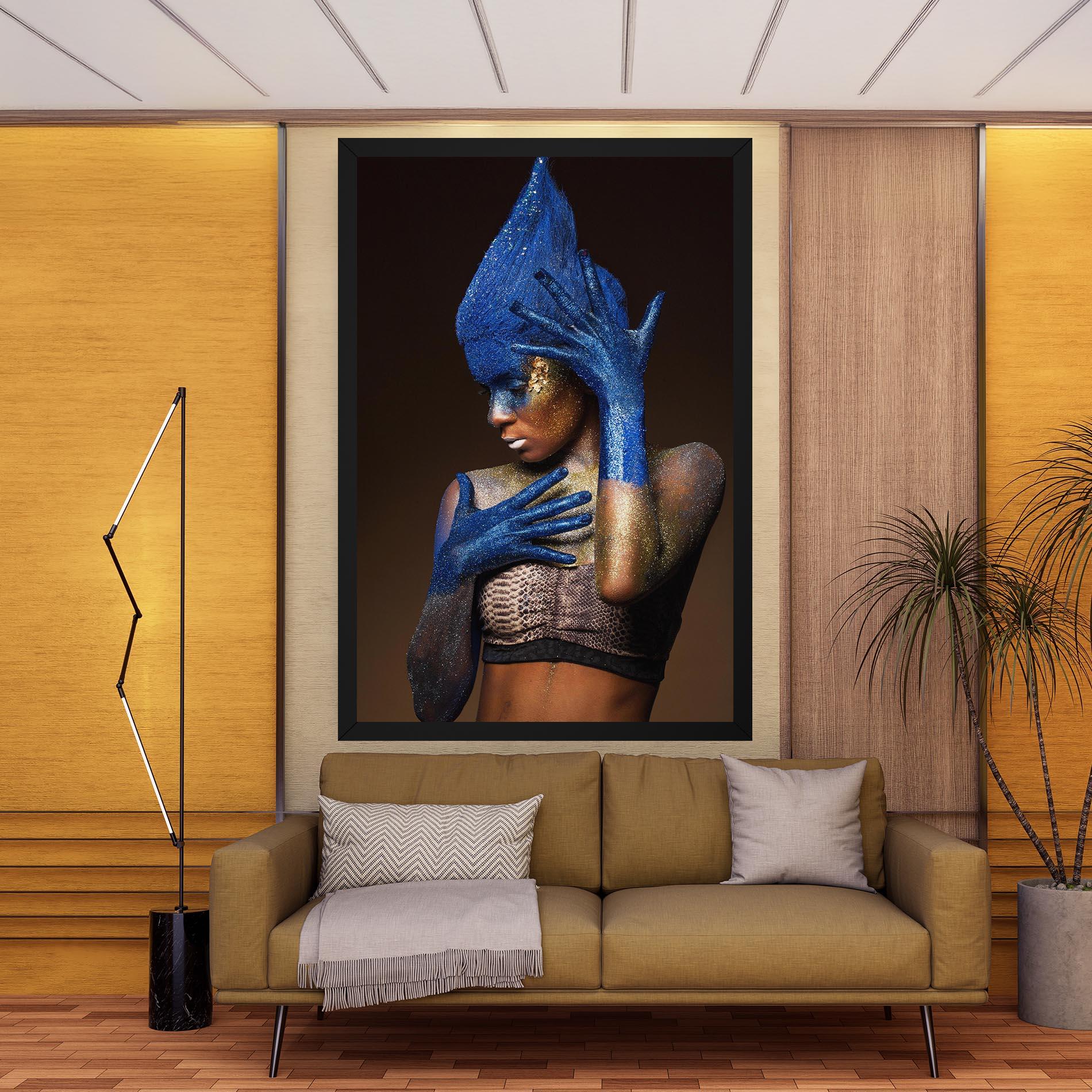 Vászonkép Blue Hands Makeup mockup 9