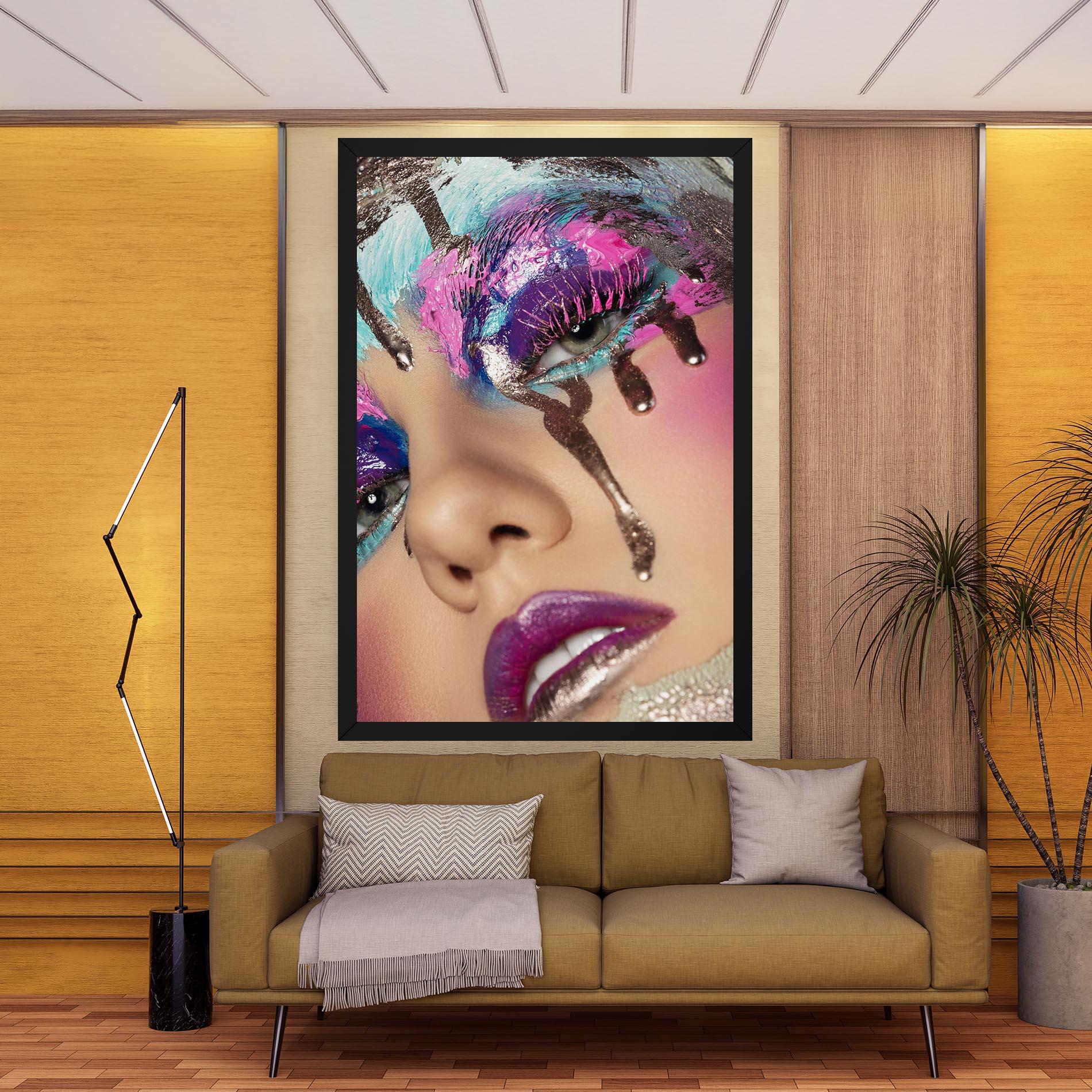 Vászonkép Pretty Pink Eyelashes mockup 9