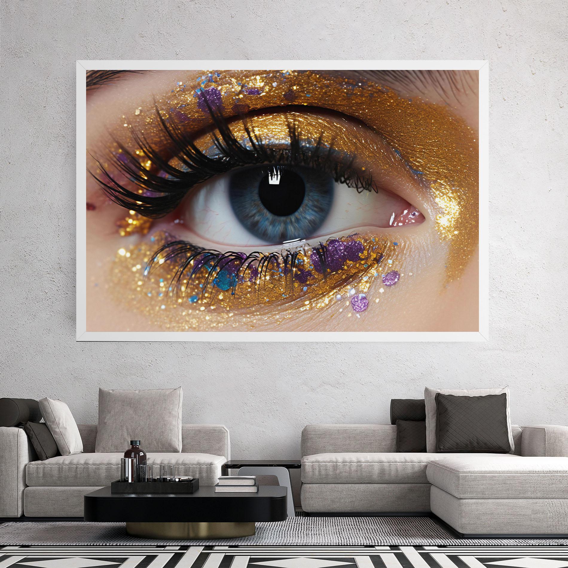 Vászonkép Blue Eye Make Up mockup 2