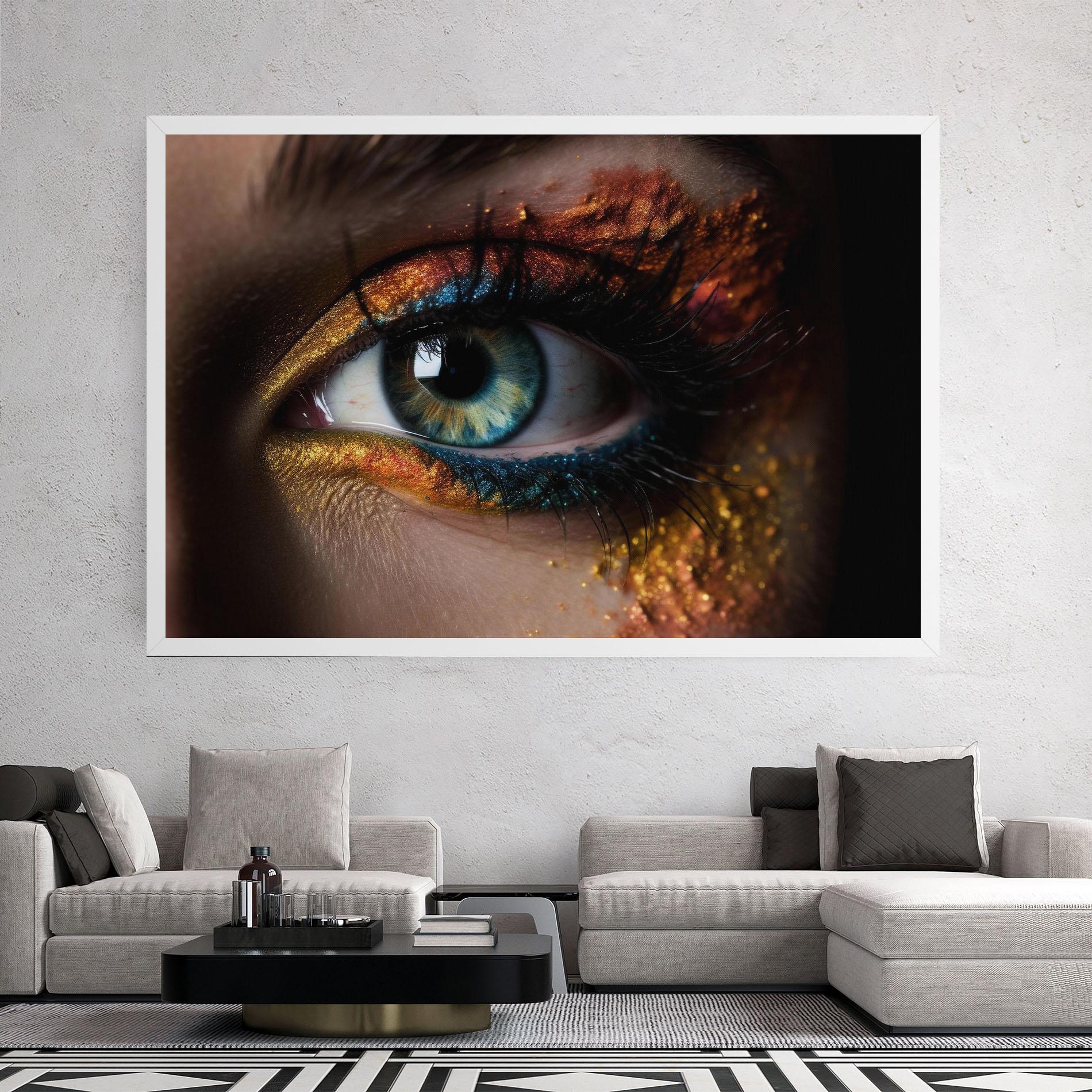 Vászonkép Blue Green Eye Makeup mockup 2