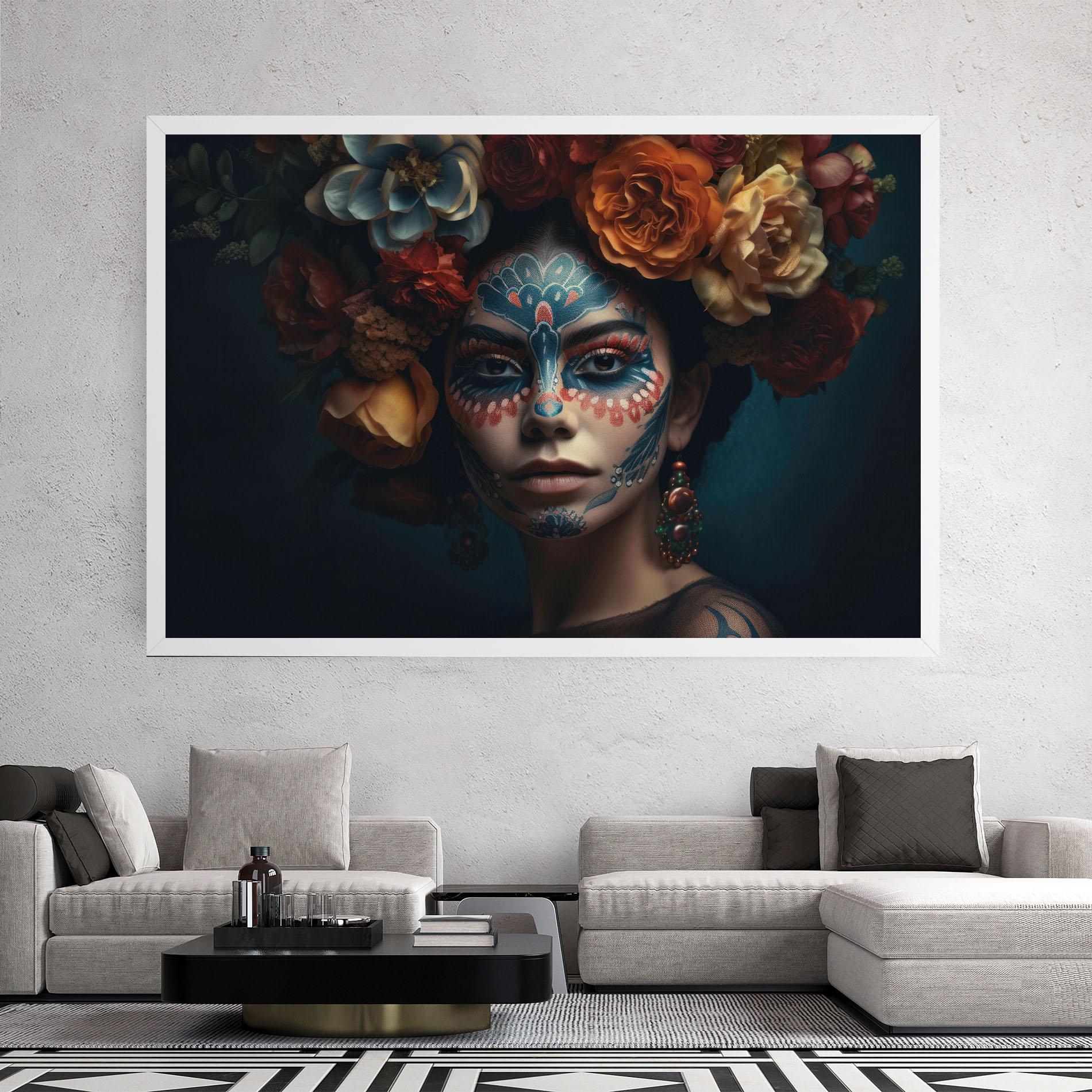 Vászonkép Skull Makeup mockup 2