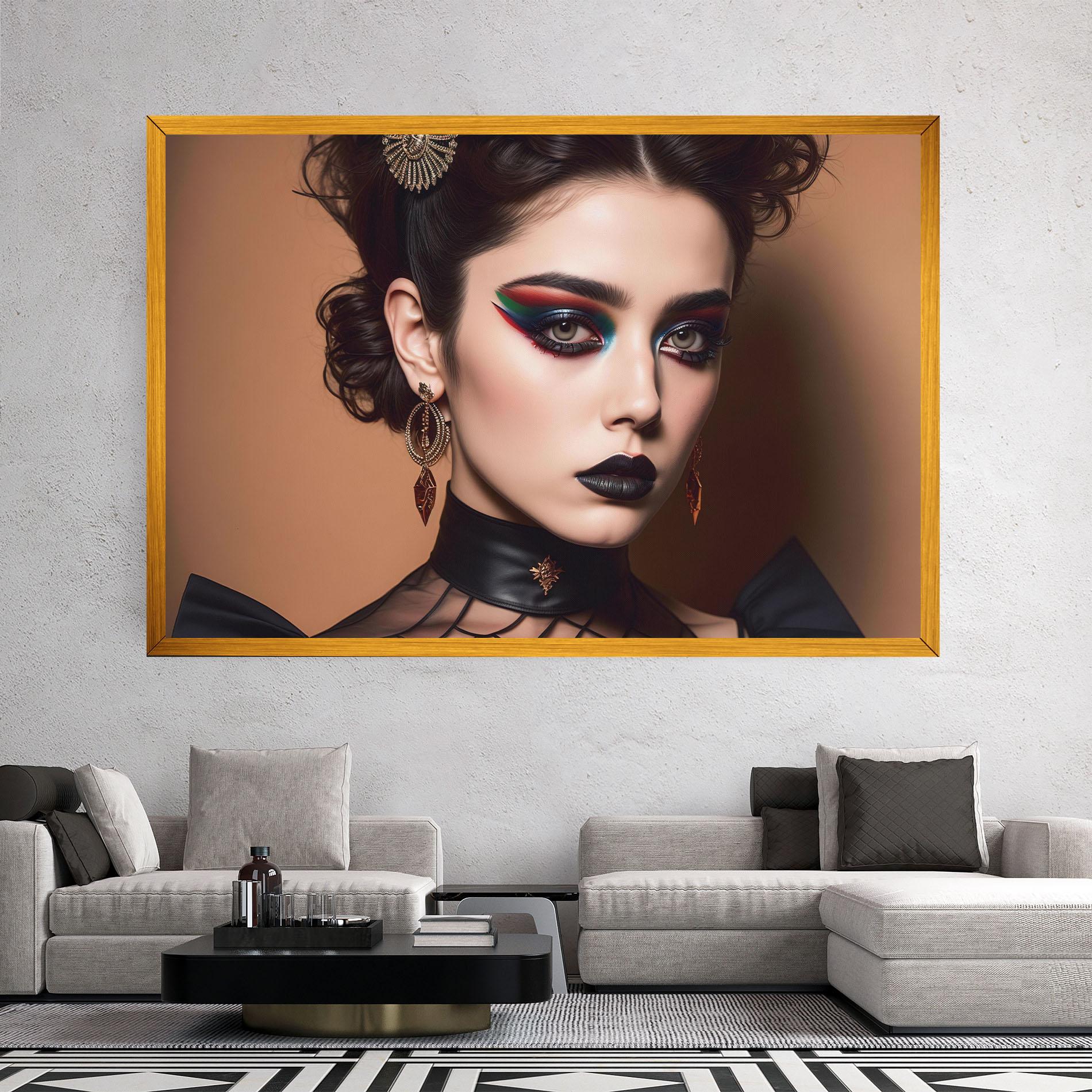 Vászonkép Black Lips Makeup mockup 2