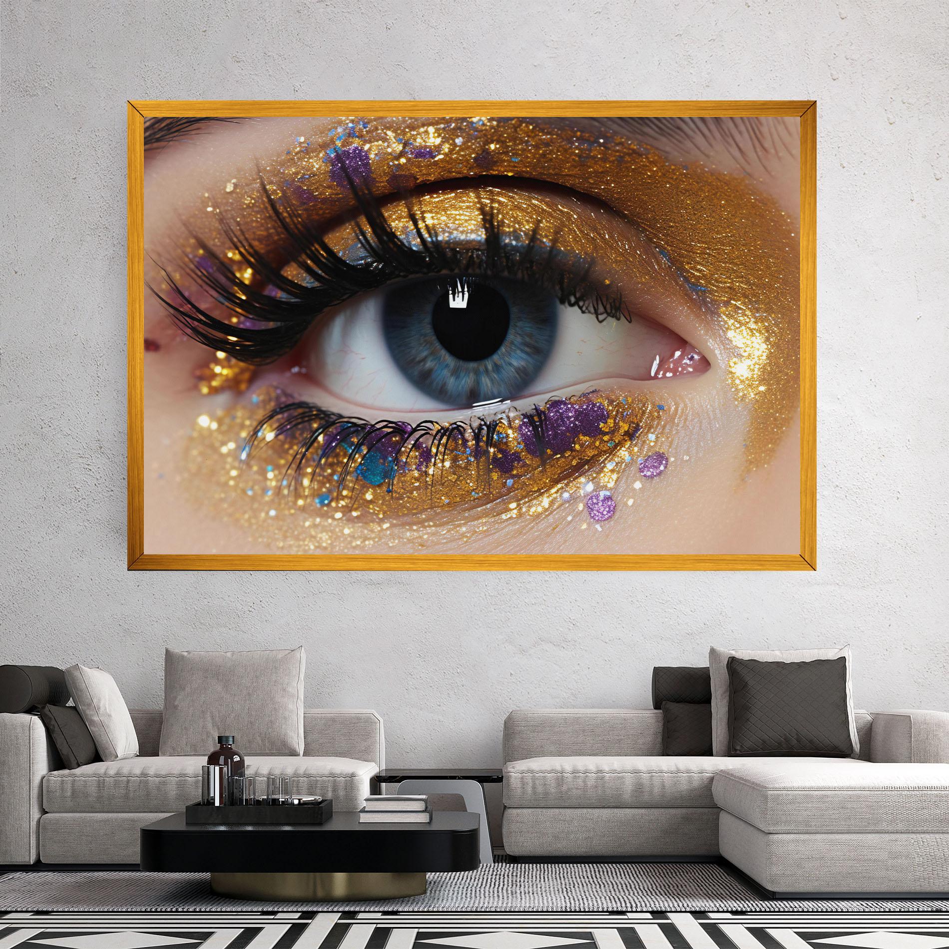 Vászonkép Blue Eye Make Up mockup 2