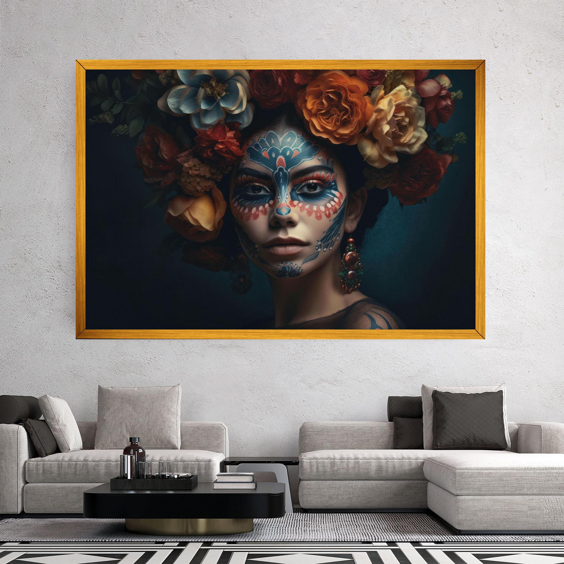 Vászonkép Skull Makeup mockup 2