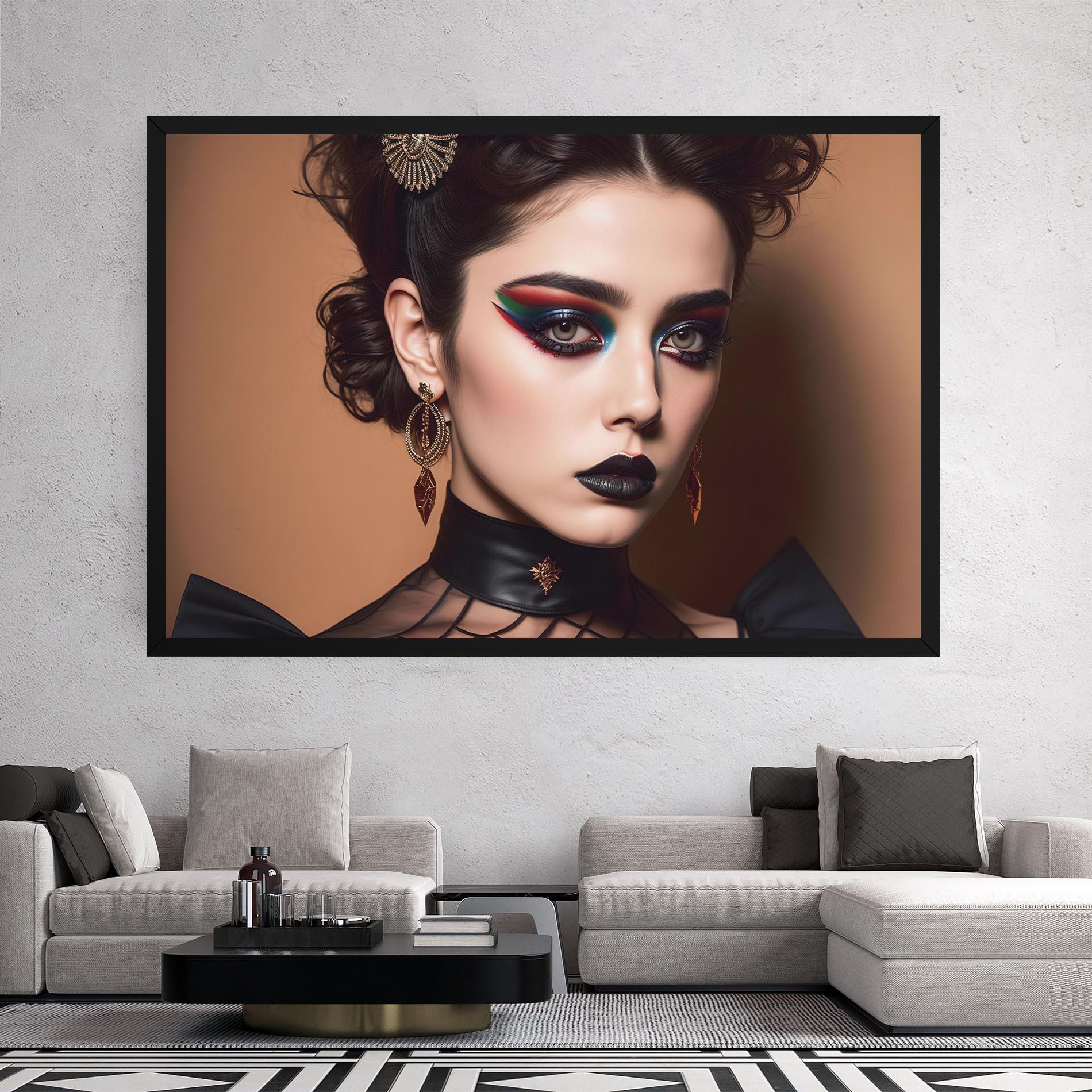 Vászonkép Black Lips Makeup mockup 2