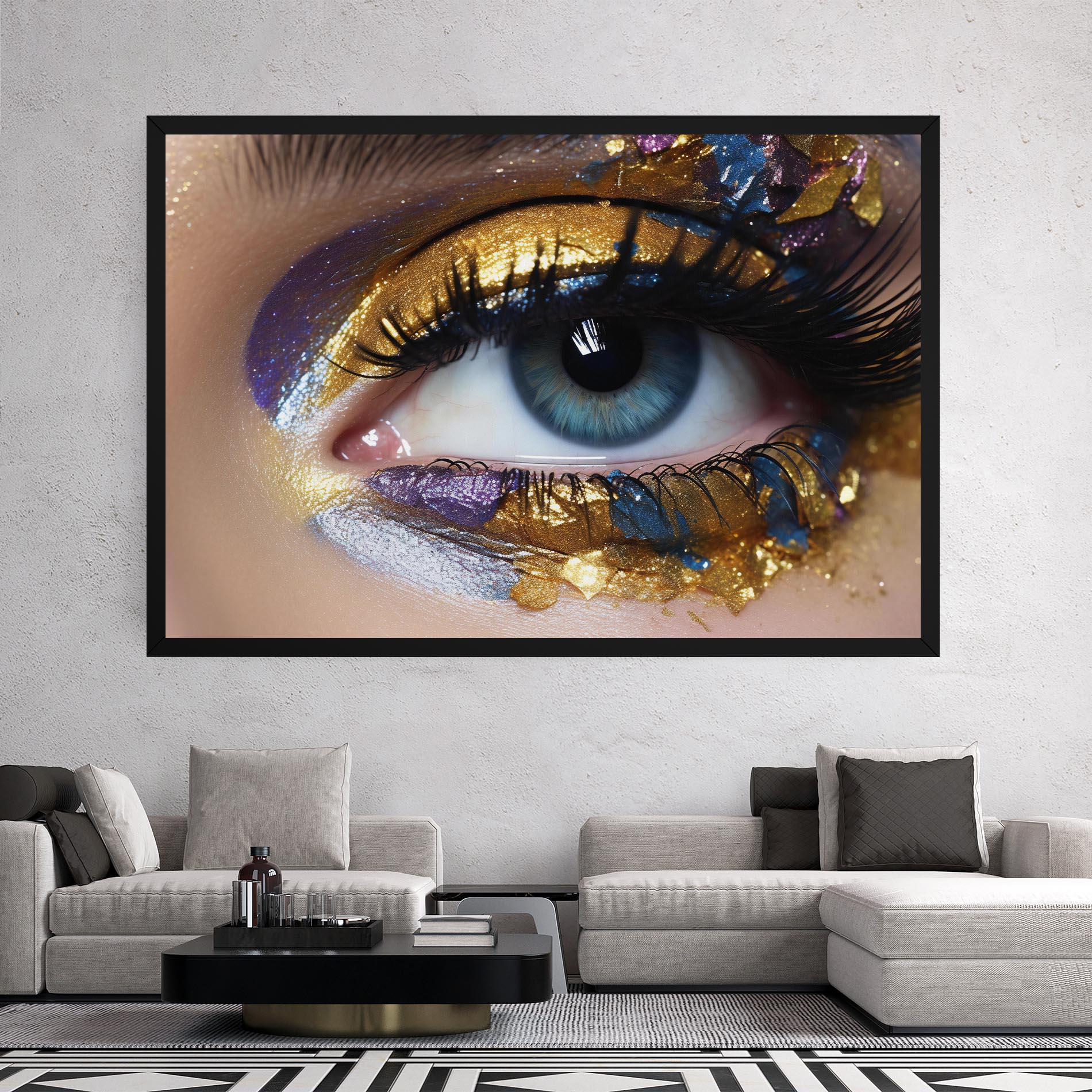 Vászonkép Golden Purple Make Up mockup 2