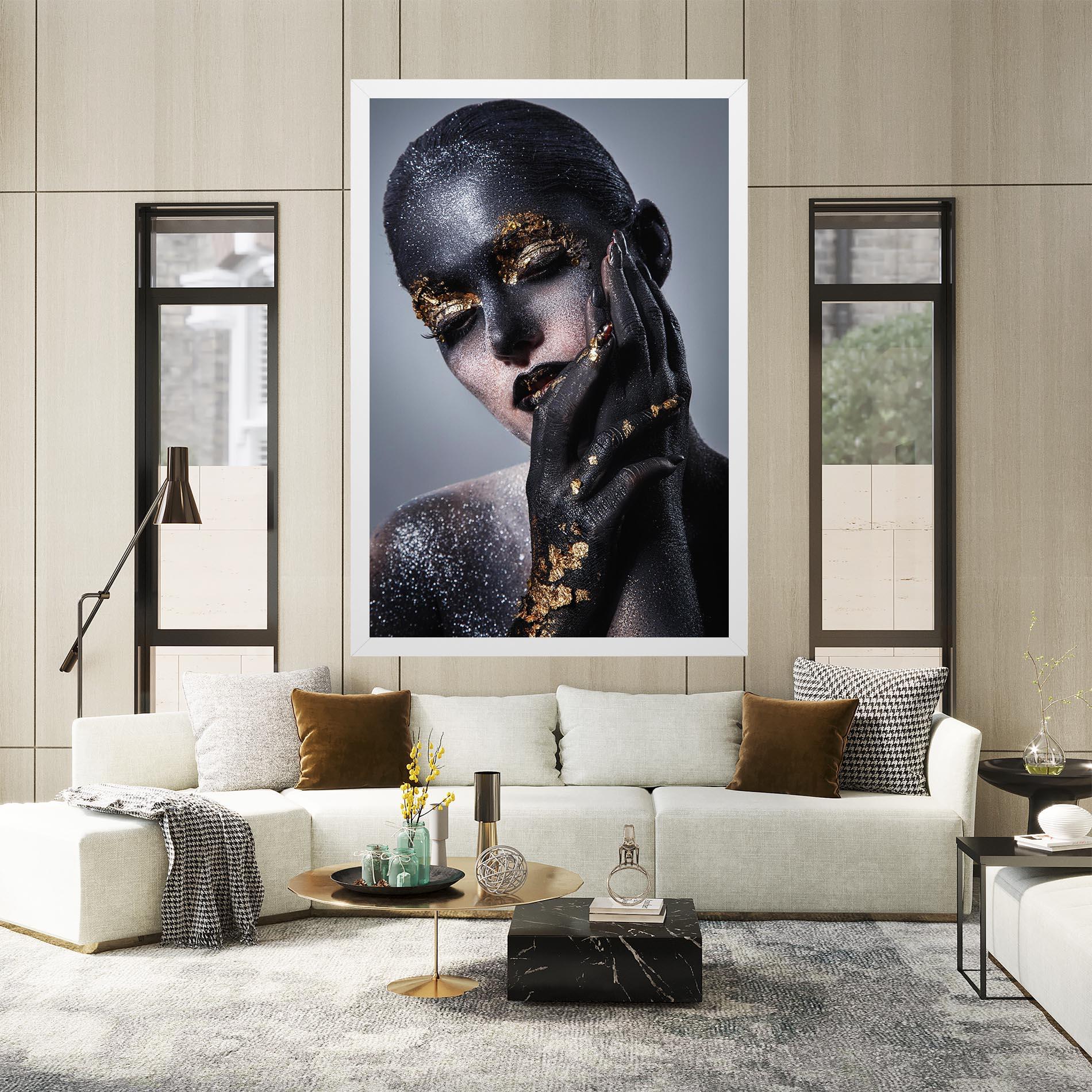 Vászonkép Black Artistic Makeup mockup 2