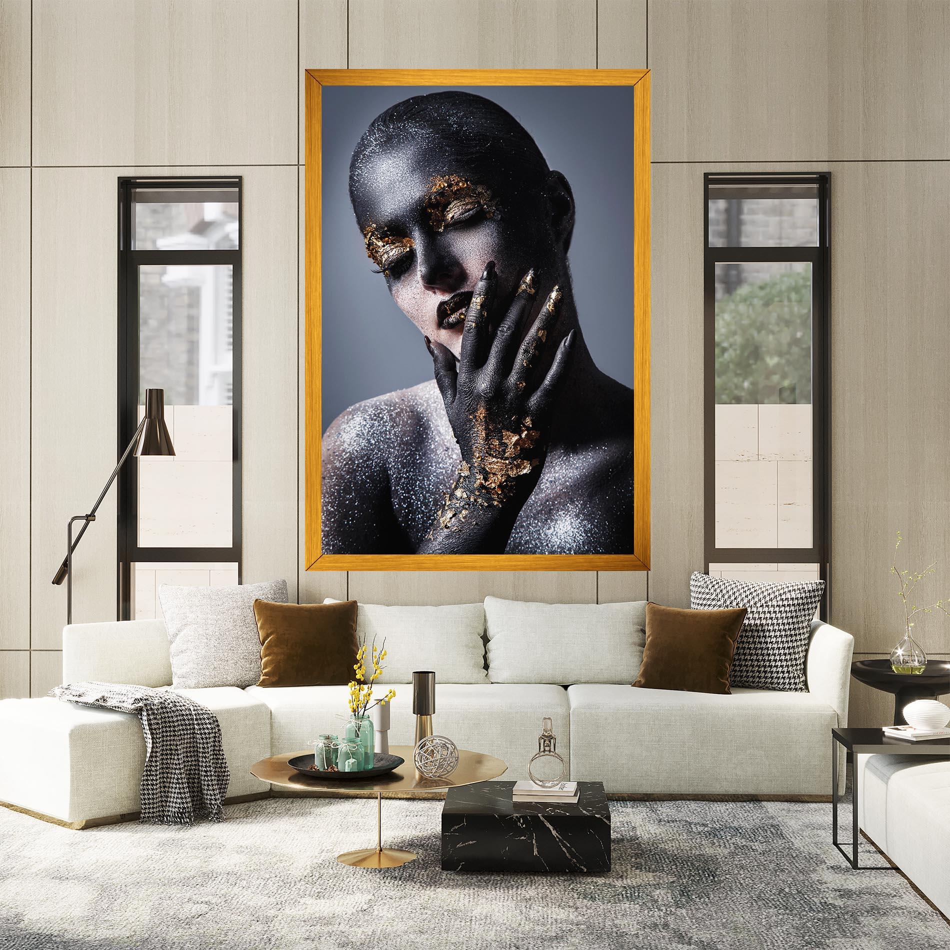 Vászonkép Artistic Black Makeup mockup 2