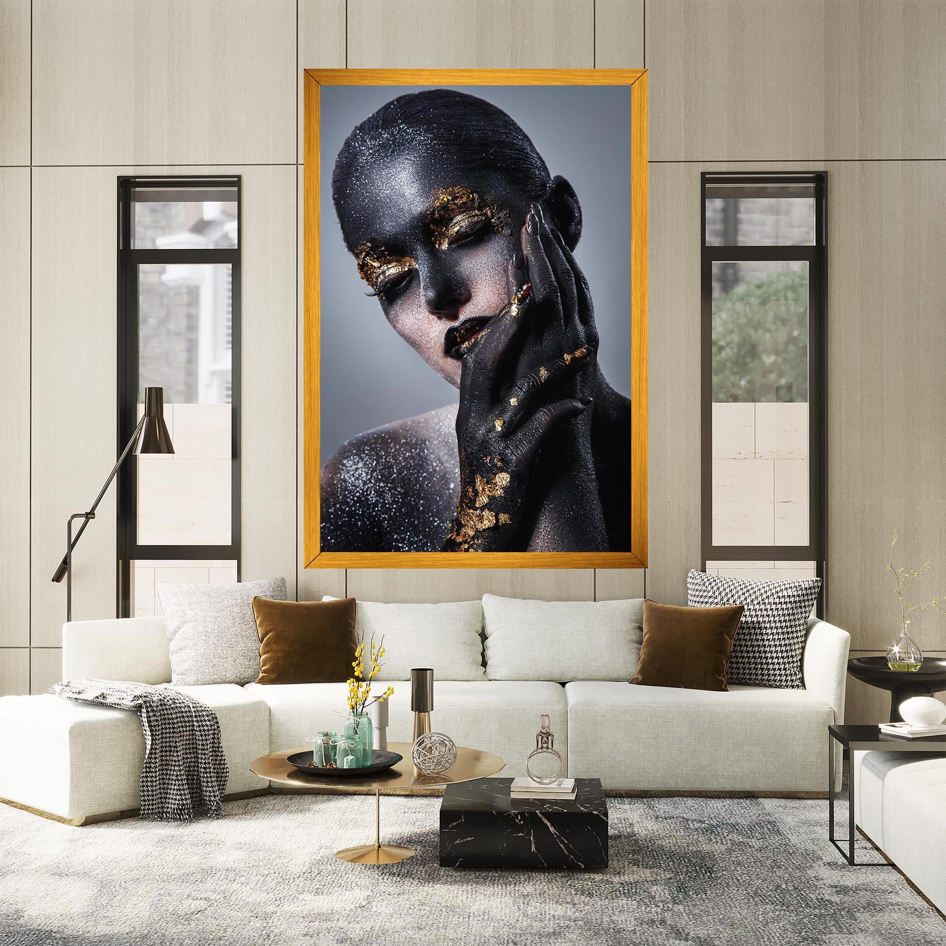 Vászonkép Black Artistic Makeup mockup 2