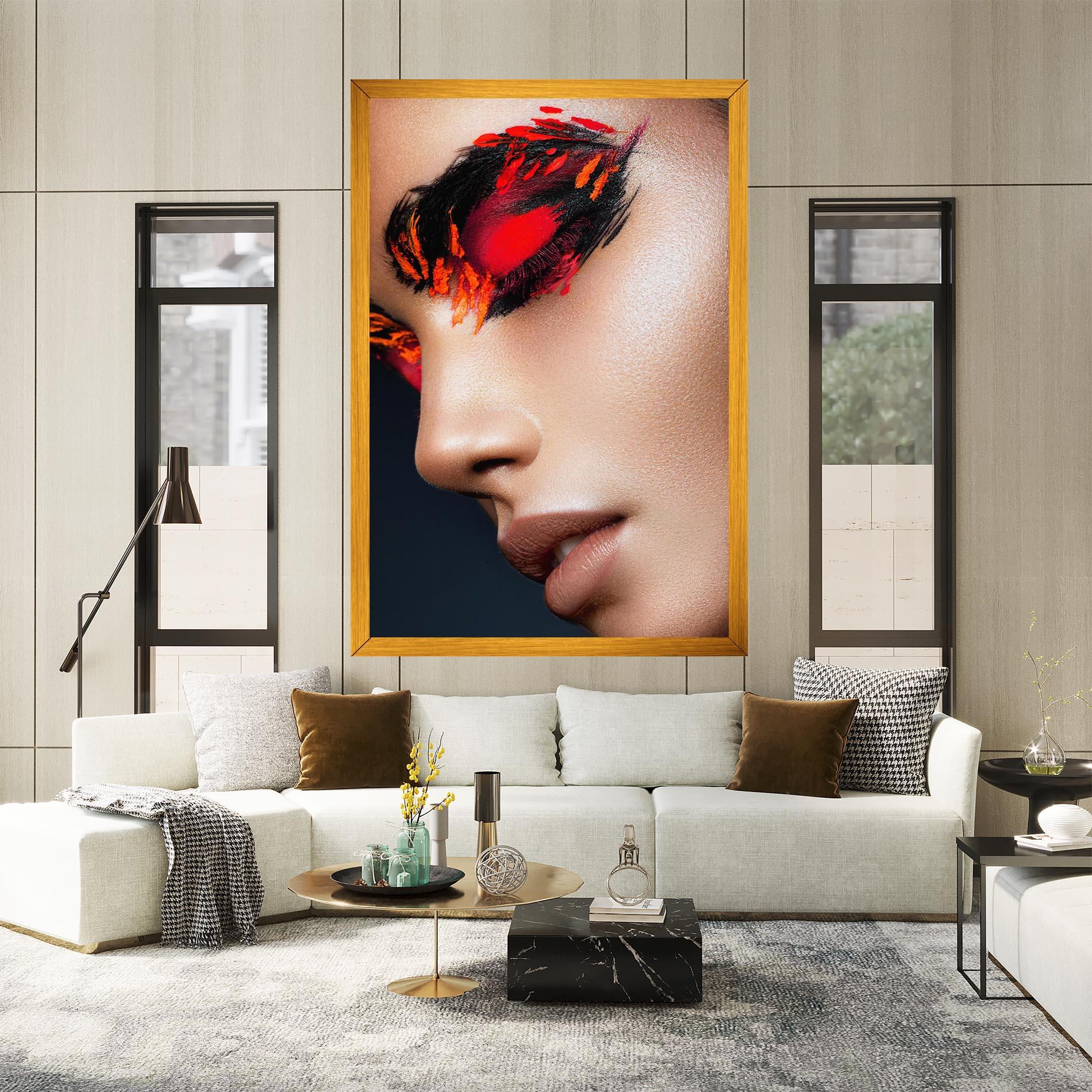 Vászonkép Fire Make Up mockup 2