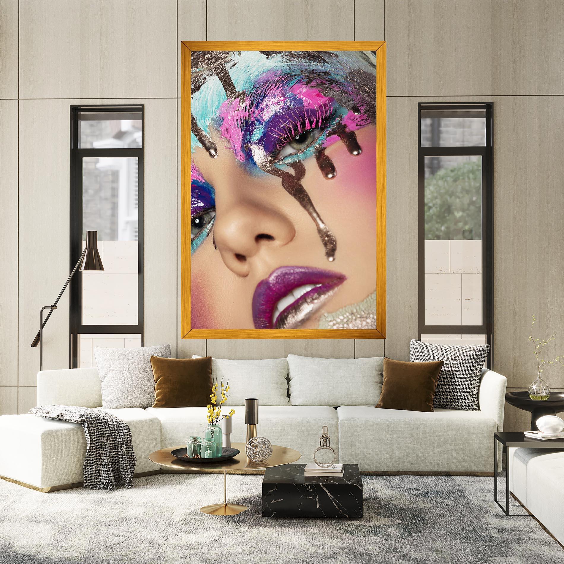 Vászonkép Pretty Pink Eyelashes mockup 2