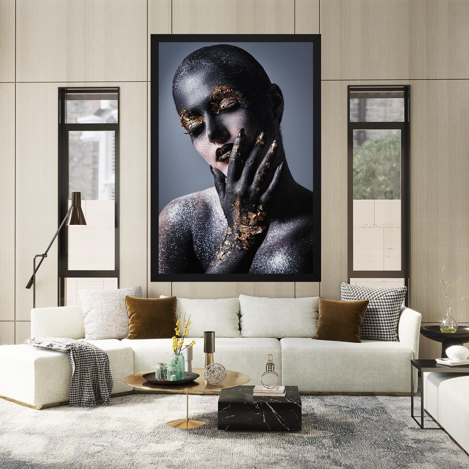 Vászonkép Artistic Black Makeup mockup 2