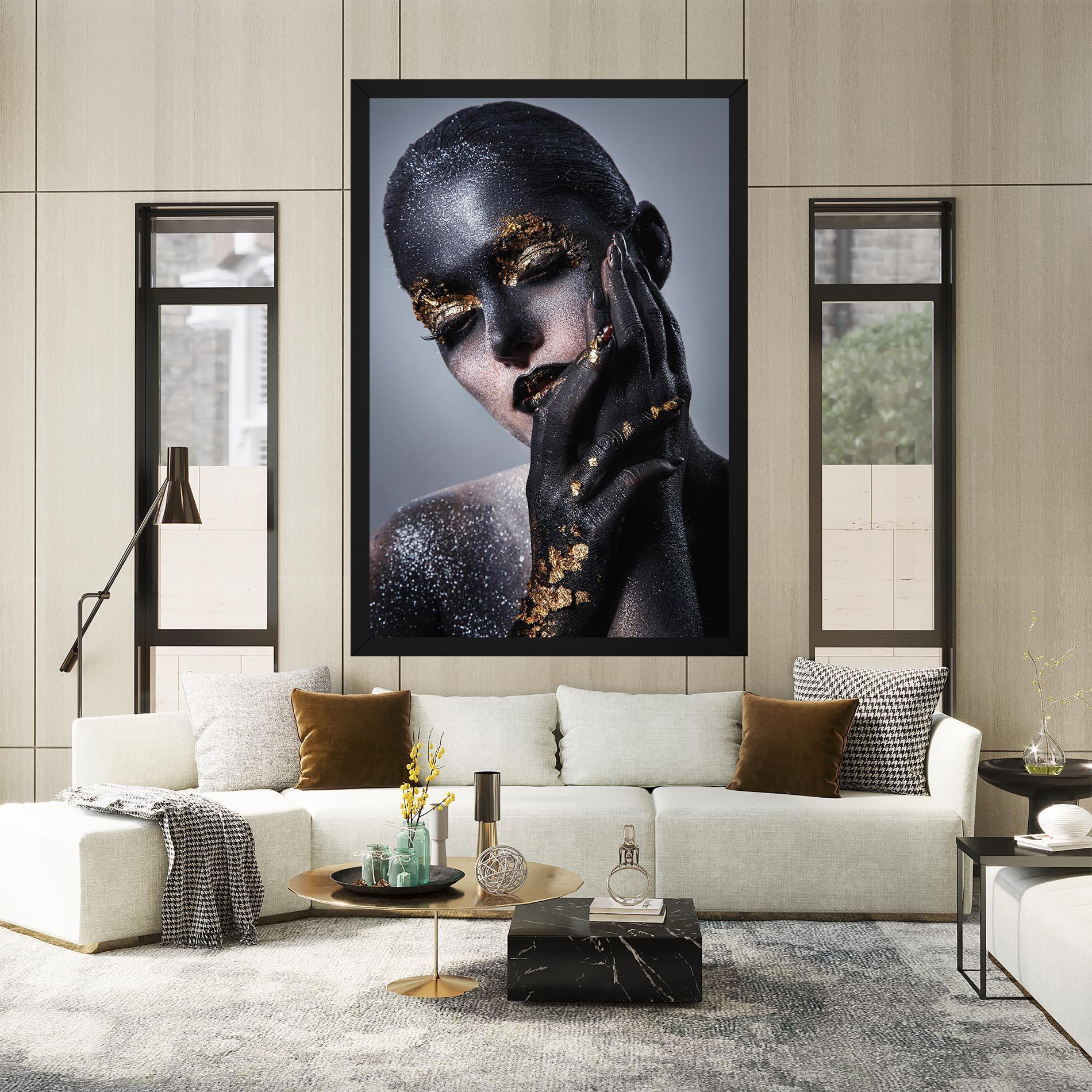 Vászonkép Black Artistic Makeup mockup 2