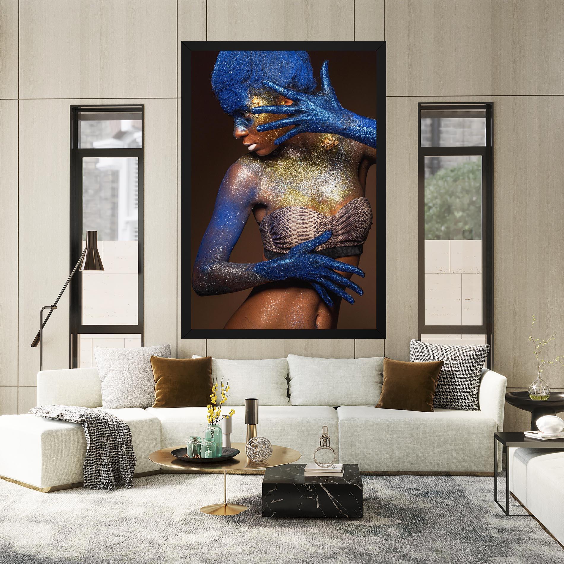 Vászonkép Blue Hair Make Up mockup 2