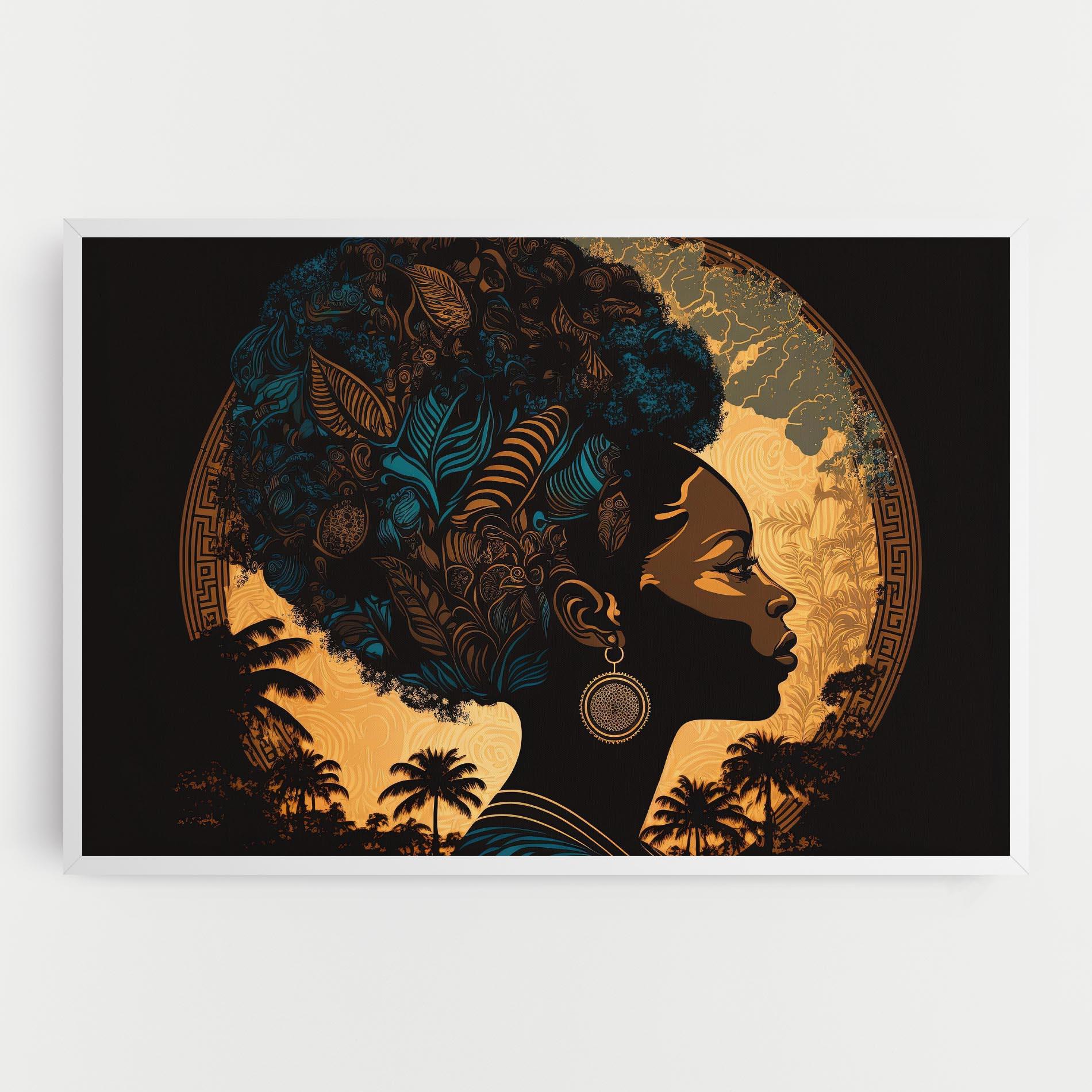 Vászonkép African Profile Woman mockup 0