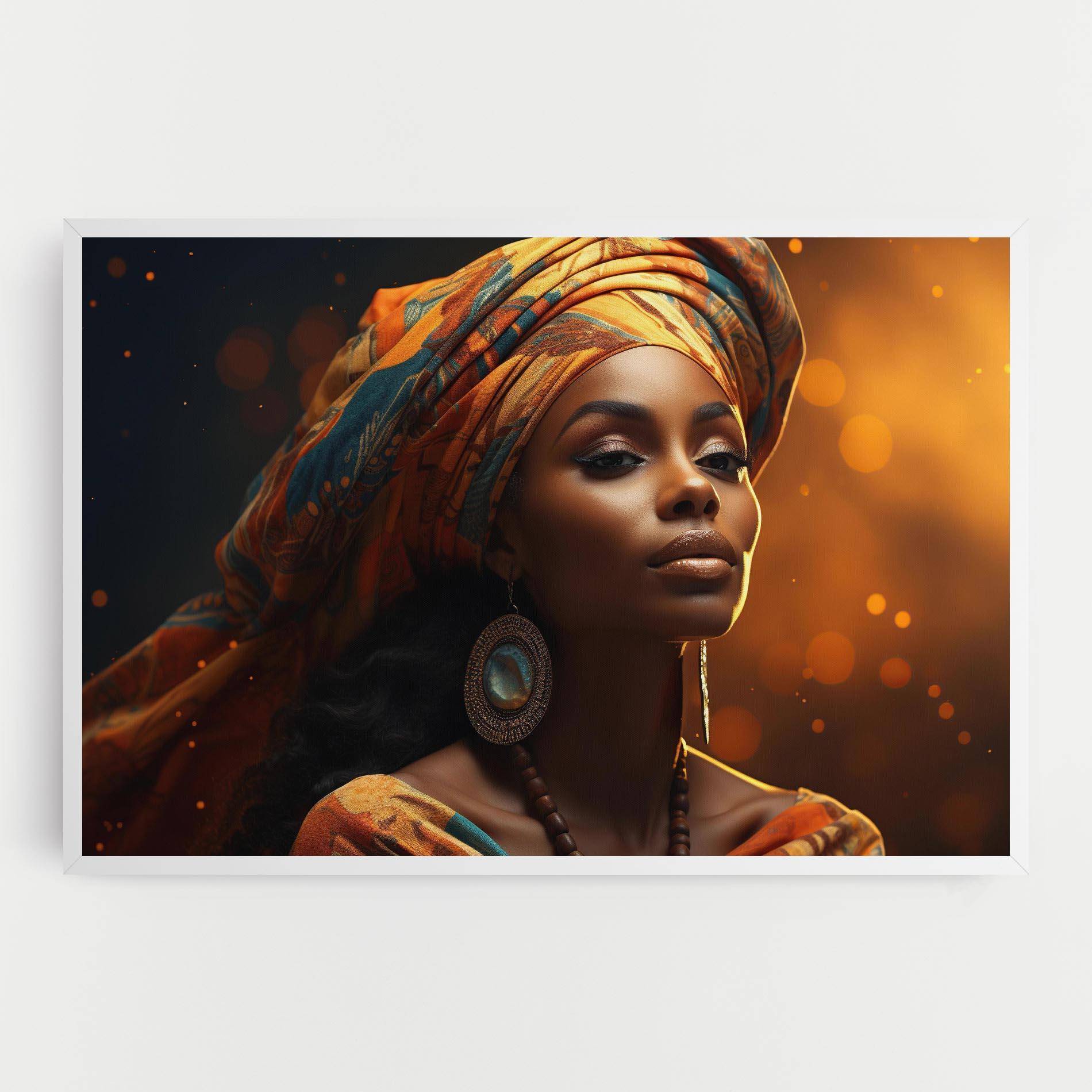 Vászonkép Fashion African Portrait mockup 0