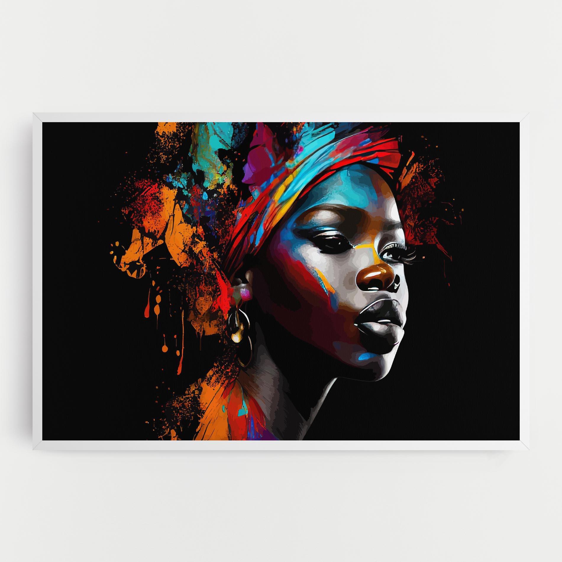Vászonkép Pretty African Art Splash mockup 0