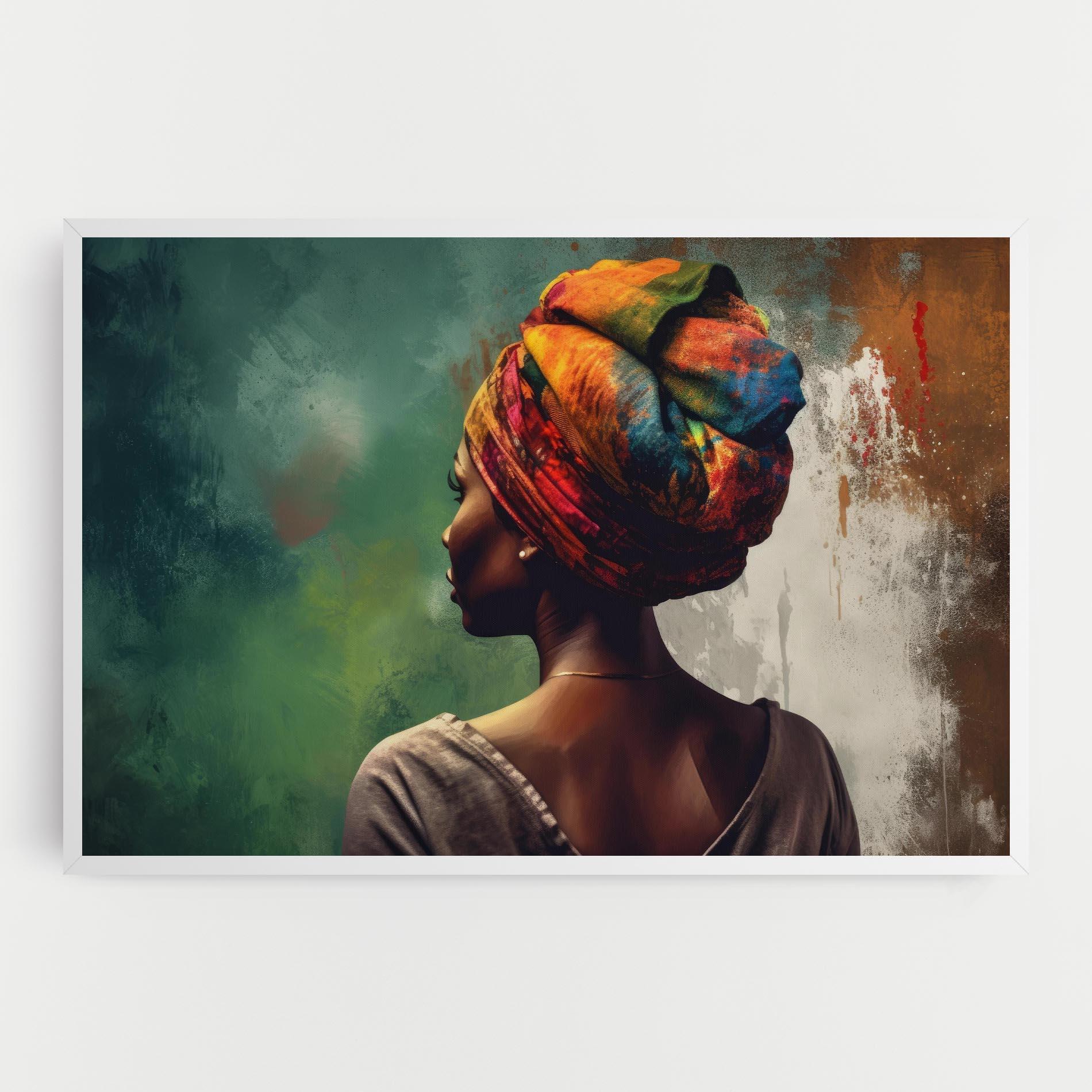 Vászonkép Yellow Turban Art mockup 0