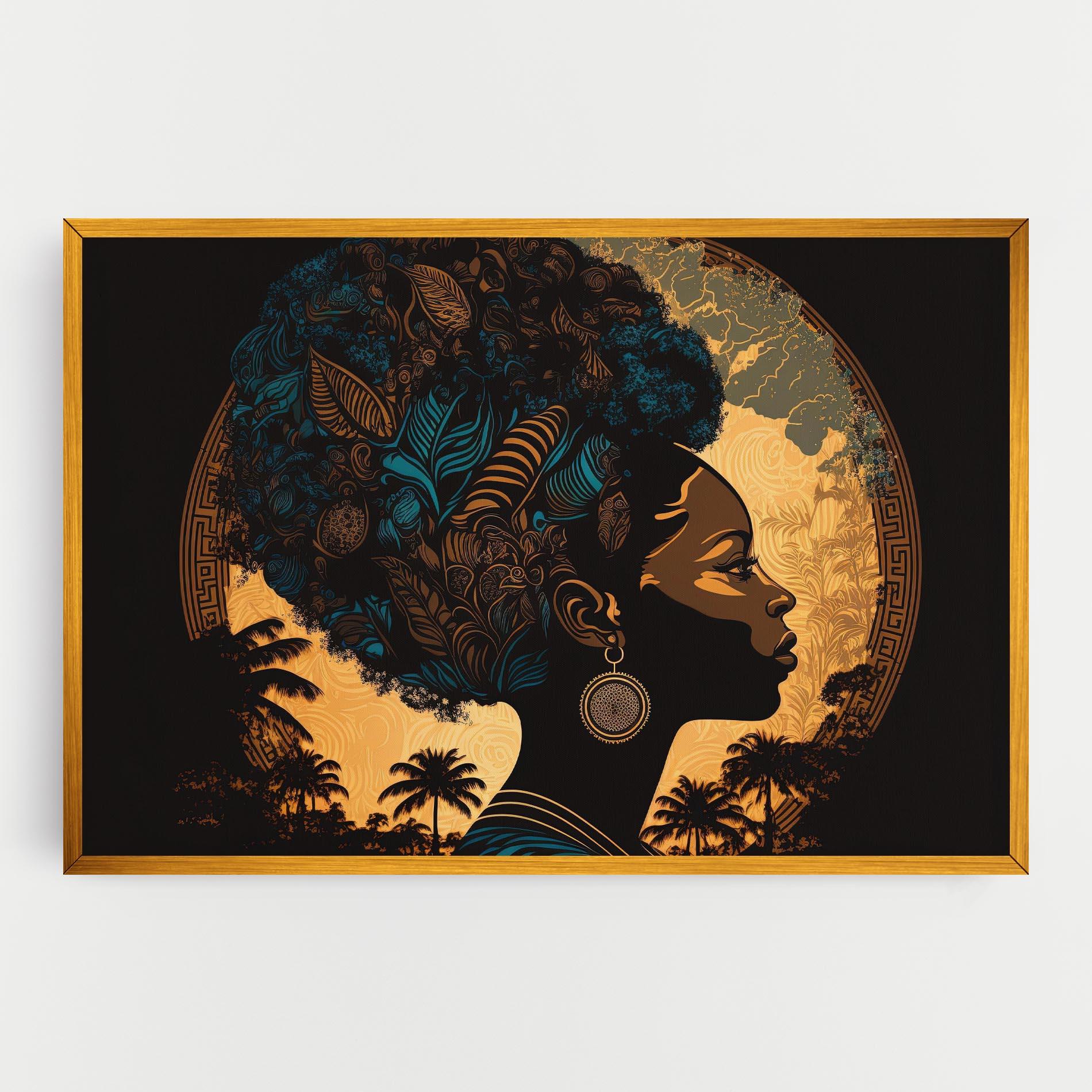 Vászonkép African Profile Woman mockup 0