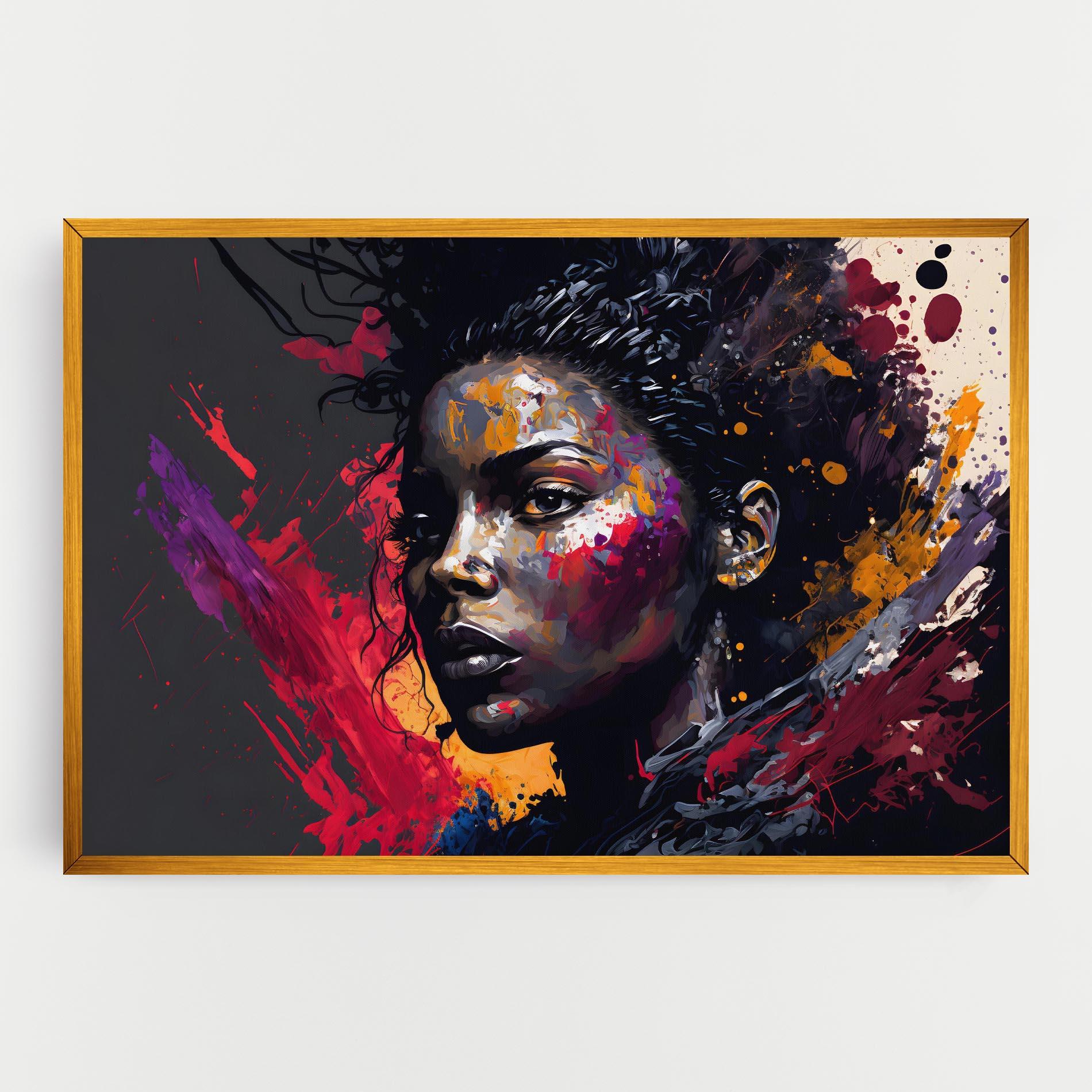 Vászonkép African Woman Splash mockup 0