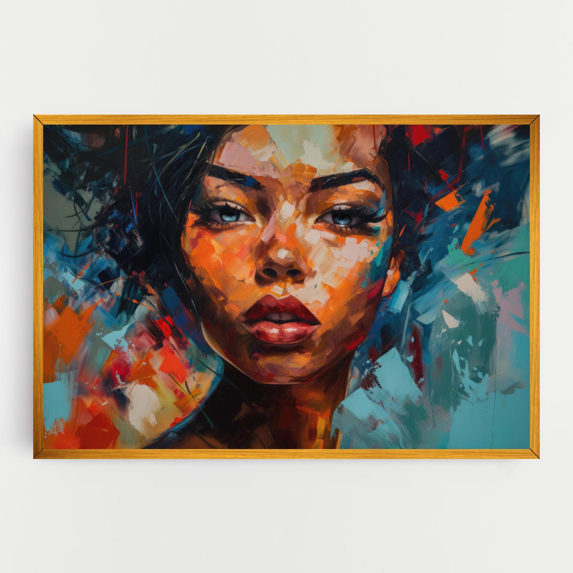 Vászonkép Intense Fiery Portrait mockup 0