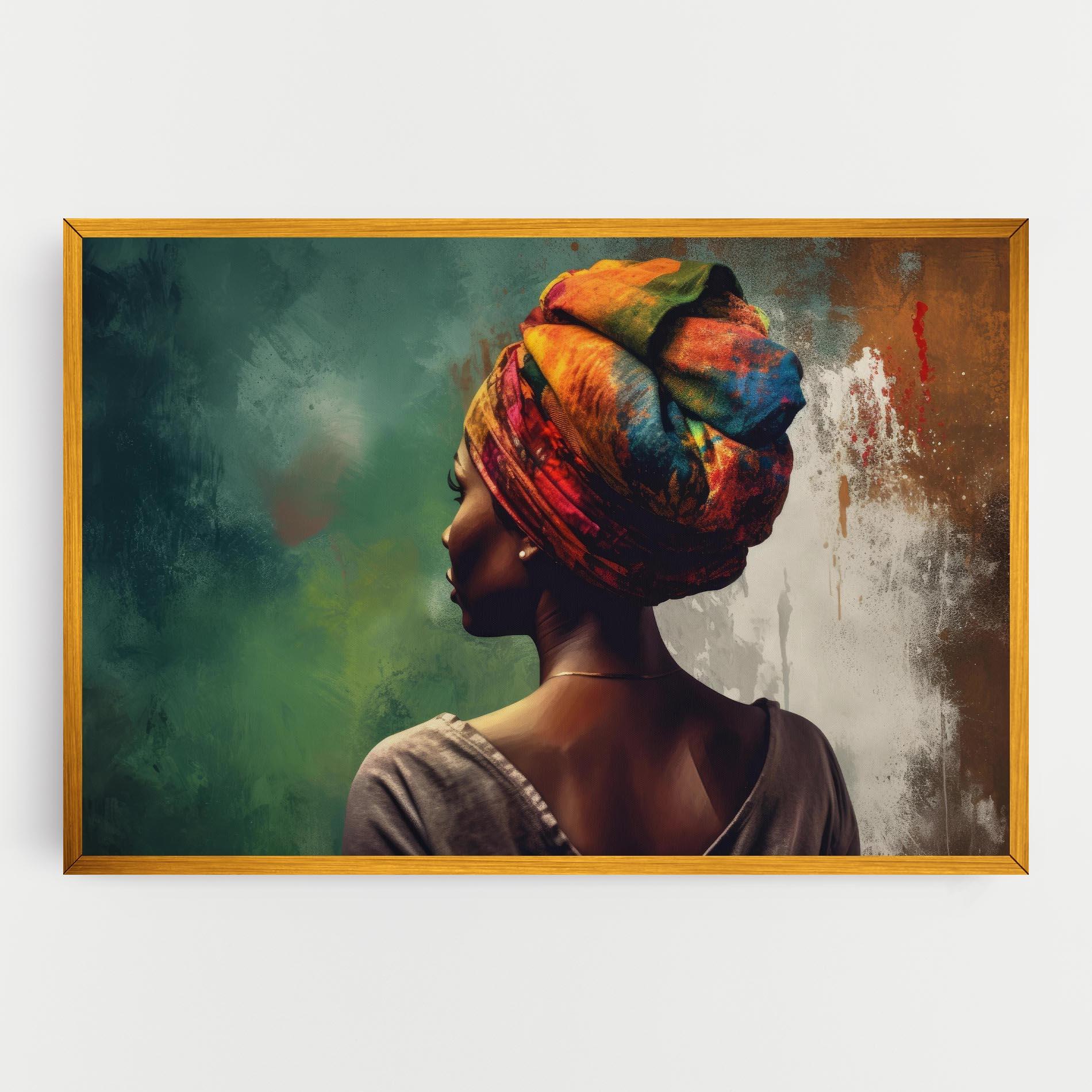Vászonkép Yellow Turban Art mockup 0