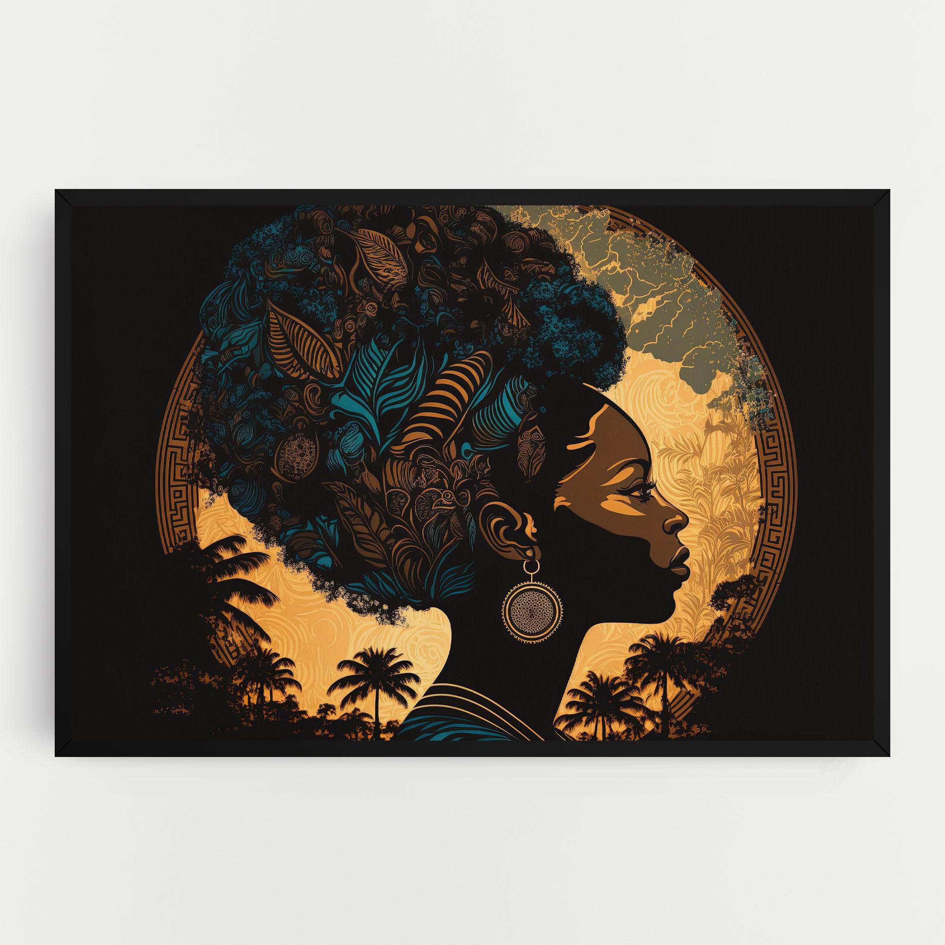 Vászonkép African Profile Woman mockup 0