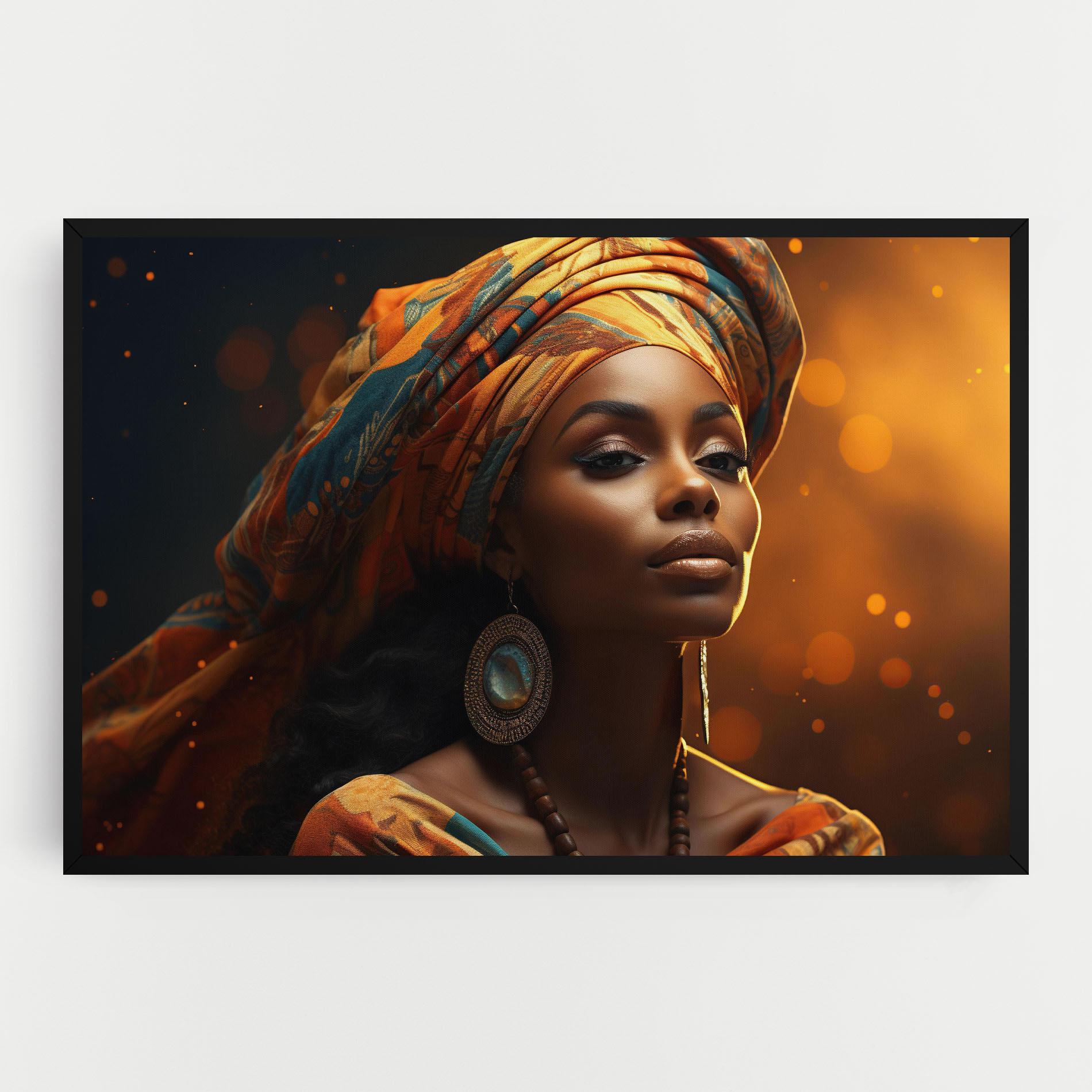 Vászonkép Fashion African Portrait mockup 0