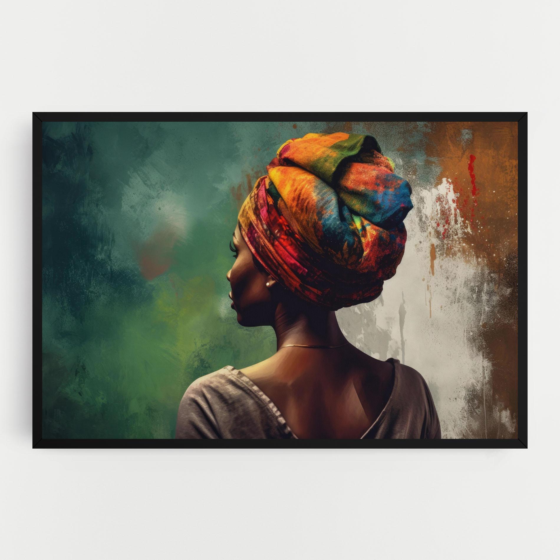 Vászonkép Yellow Turban Art mockup 0