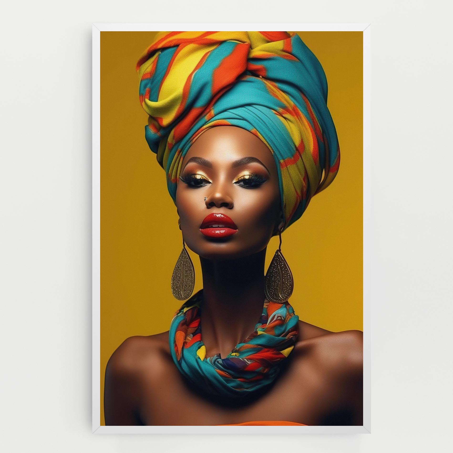 Vászonkép African Yellow Portrait mockup 0