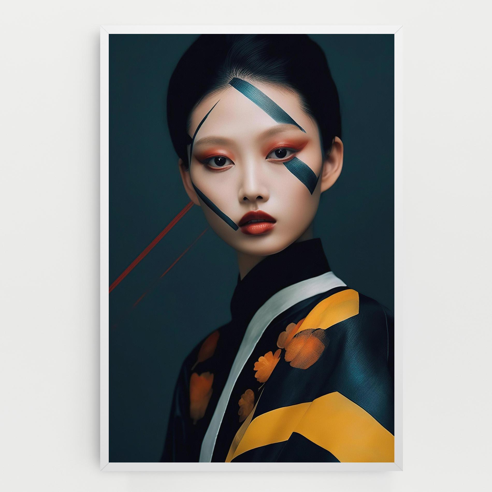 Vászonkép Asian Painted Woman mockup 0