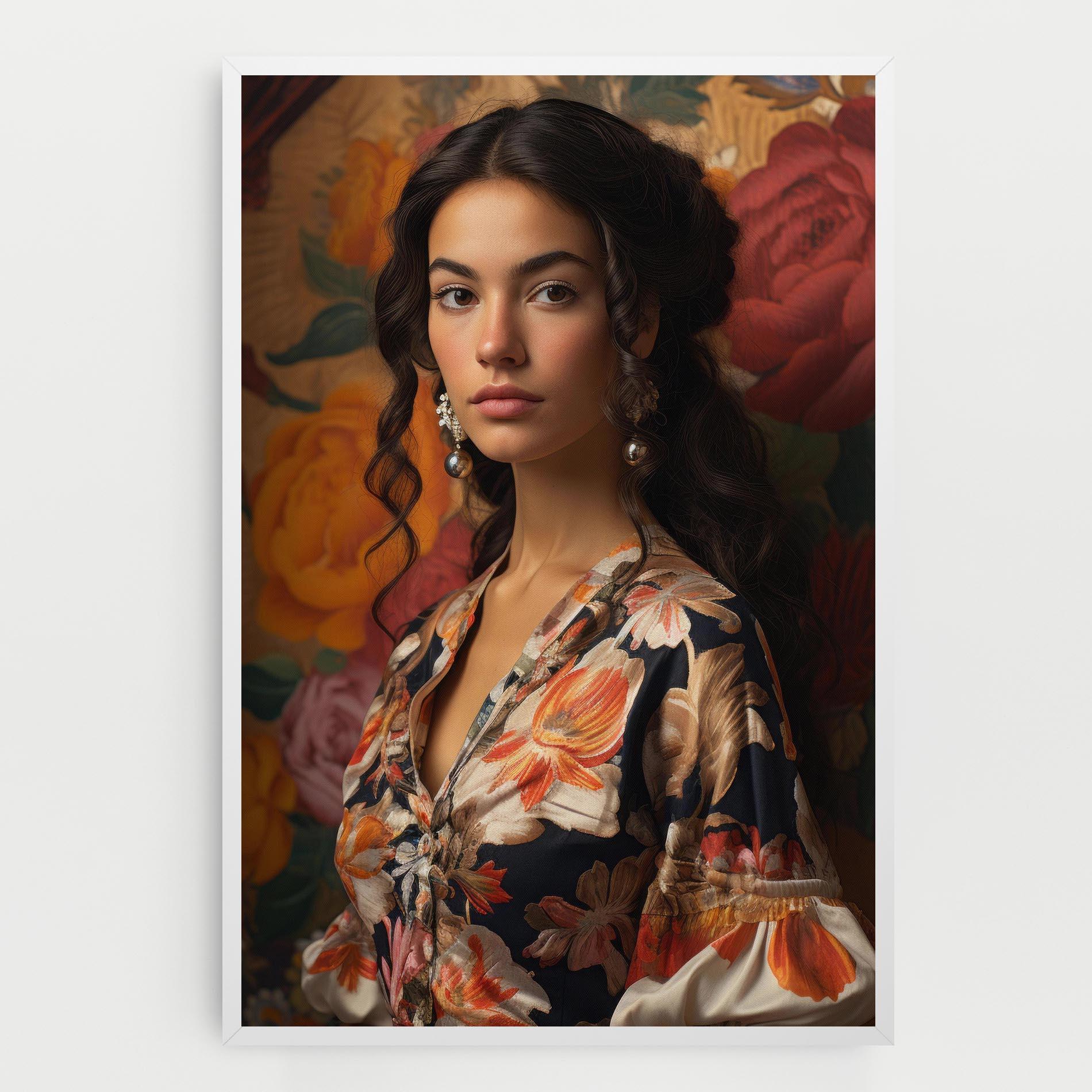 Vászonkép Floral Dress Lady mockup 0