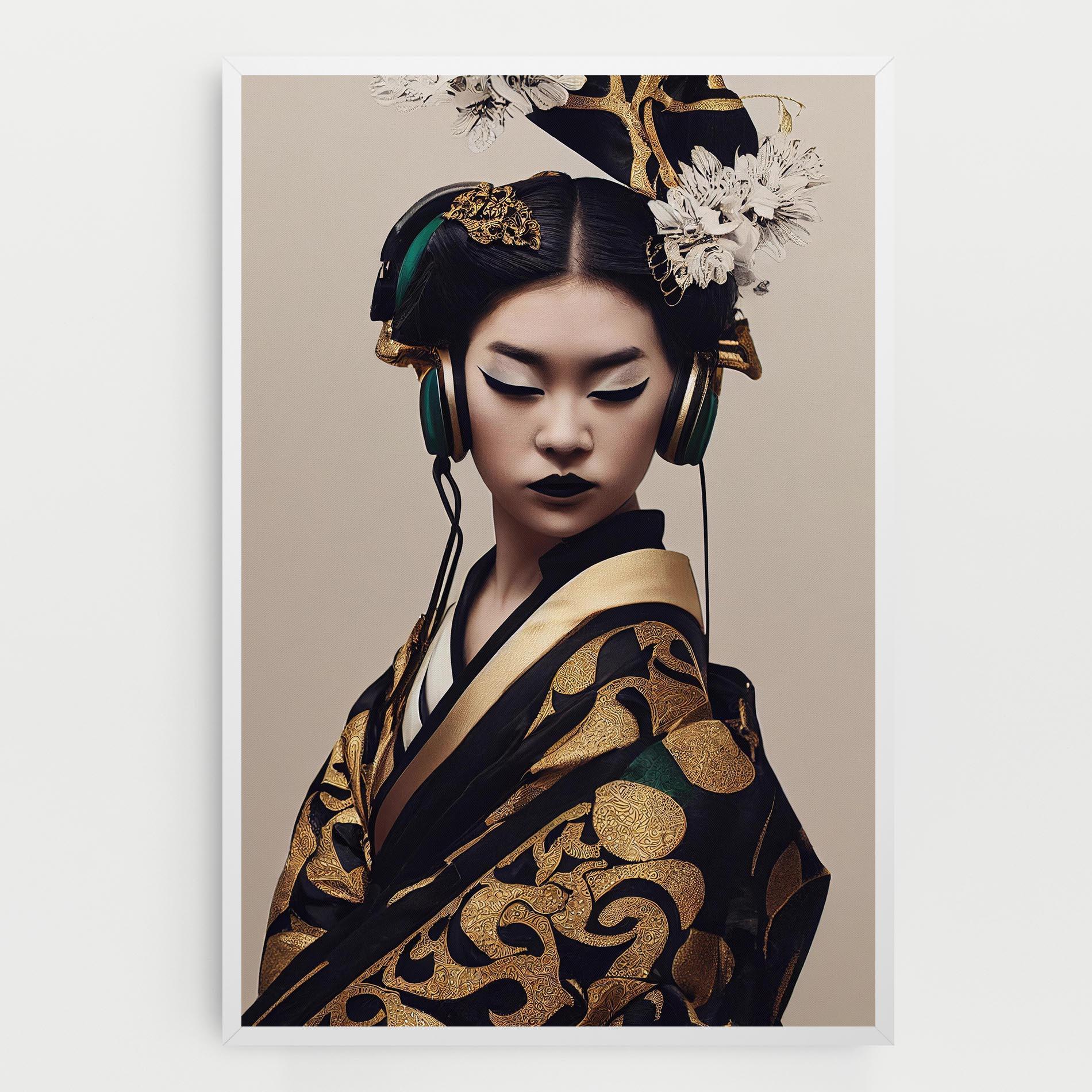 Vászonkép Kimono Headphones mockup 0