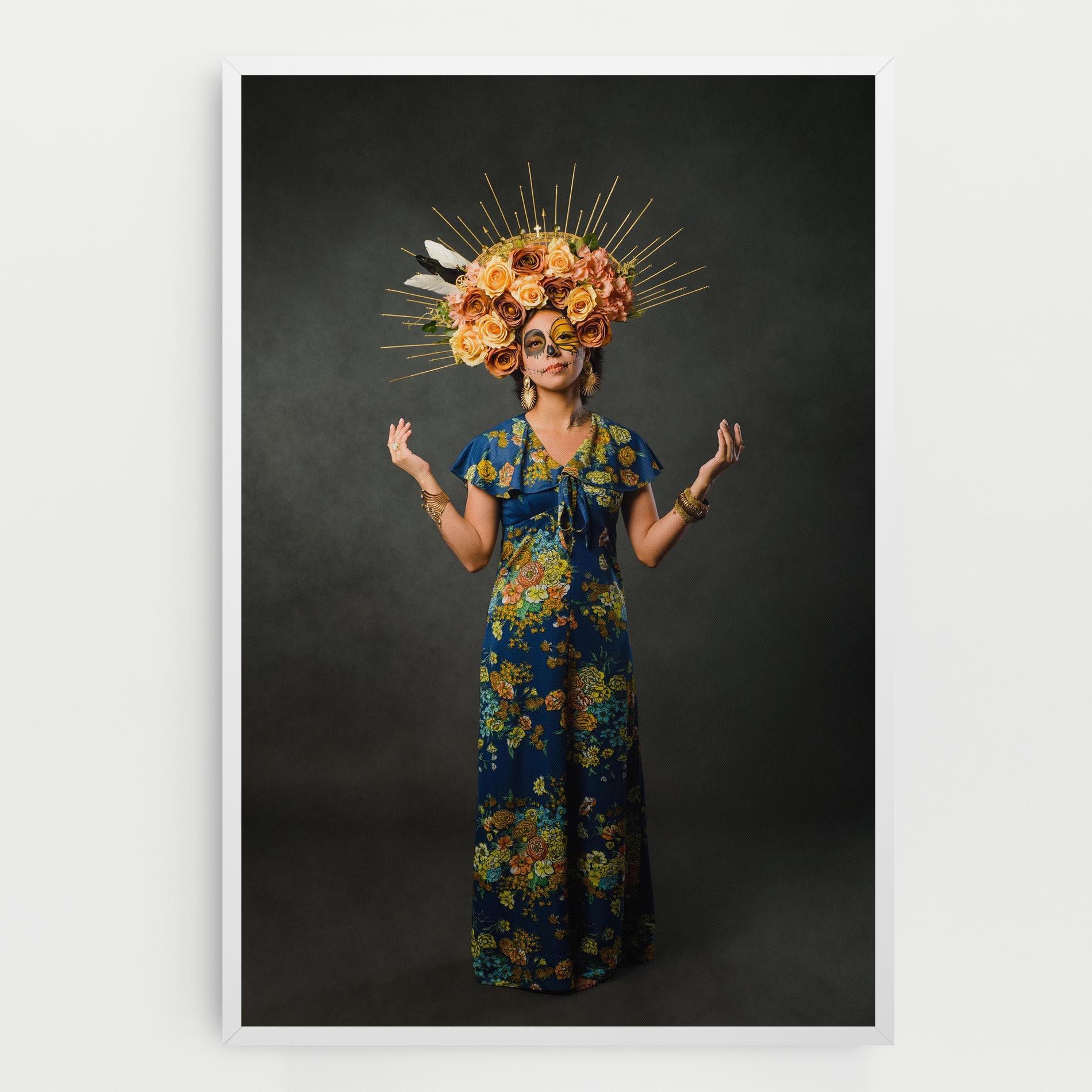 Vászonkép Sugar Skull Makeup mockup 0