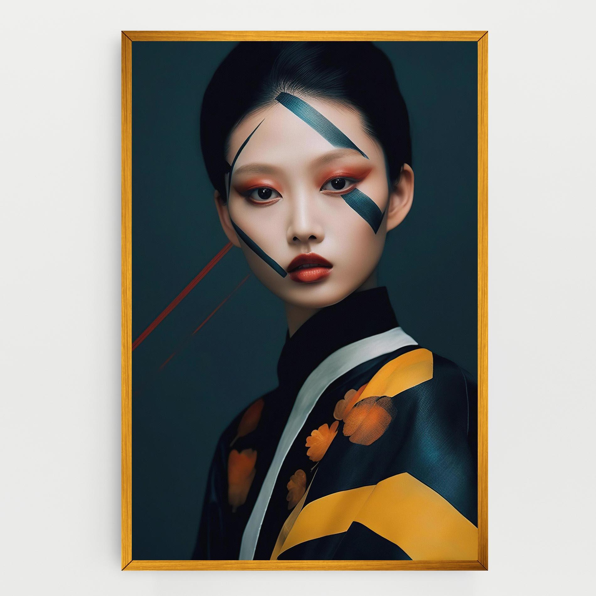 Vászonkép Asian Painted Woman mockup 0