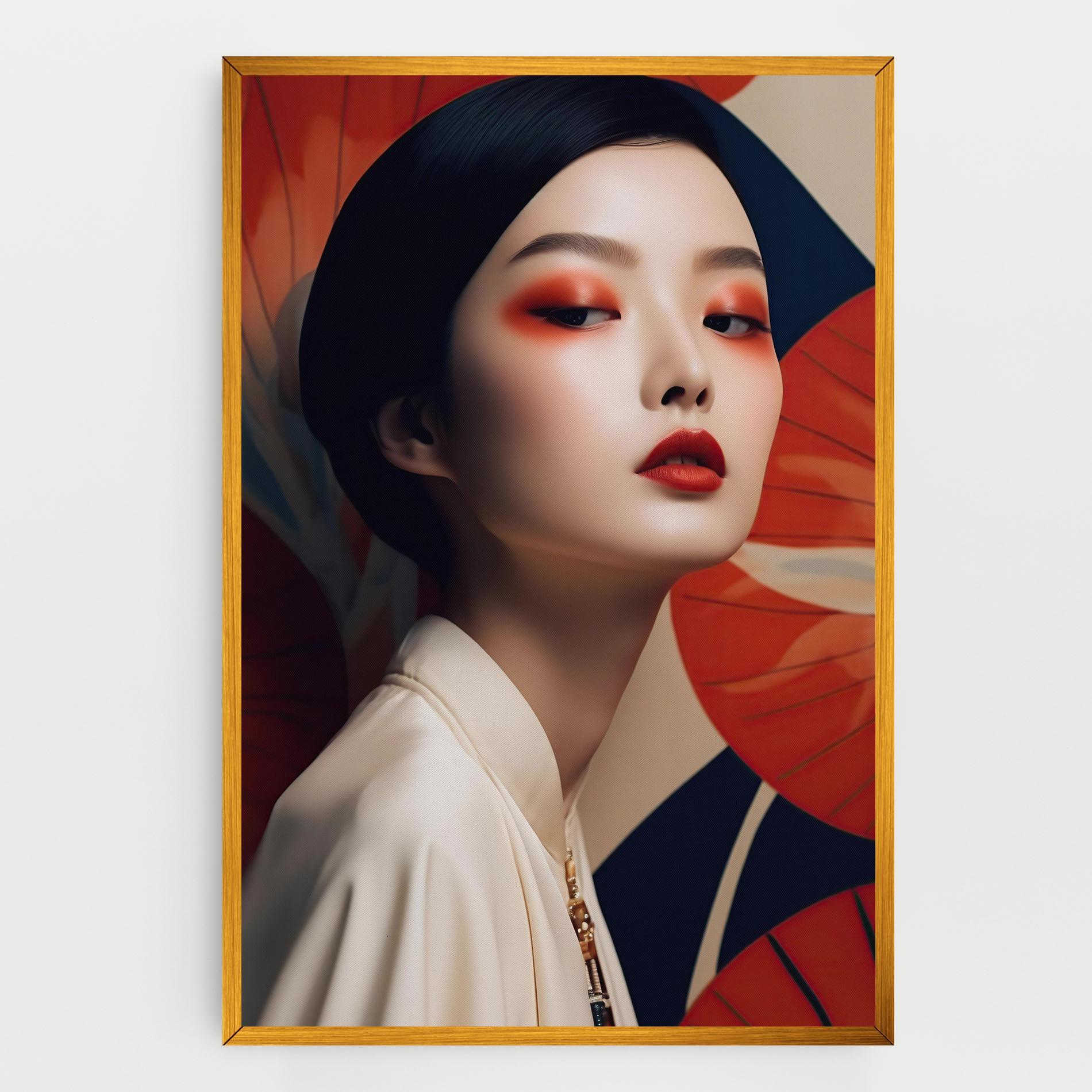 Vászonkép Asiatic Red Lips mockup 0