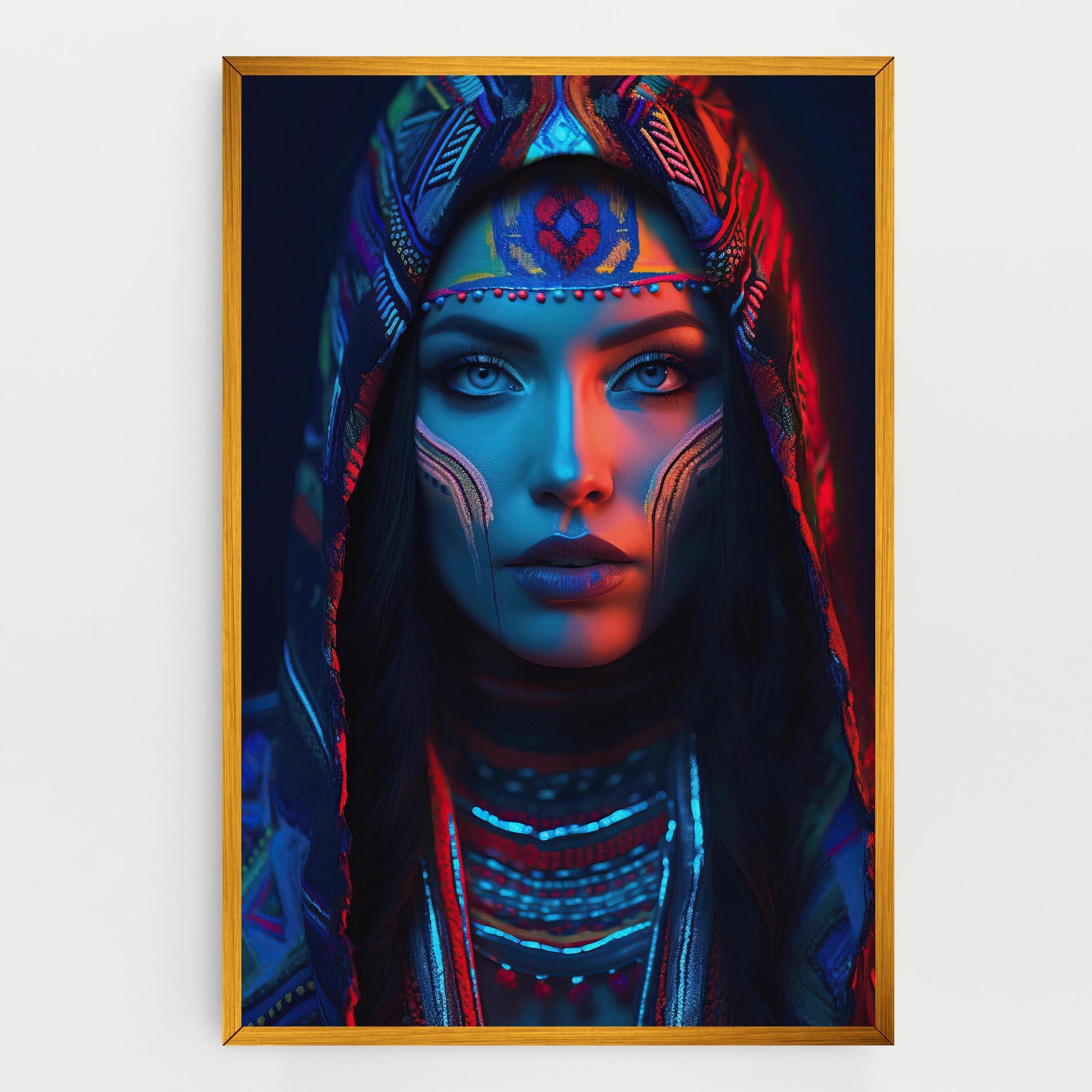 Vászonkép Blue Red Light Hood mockup 0