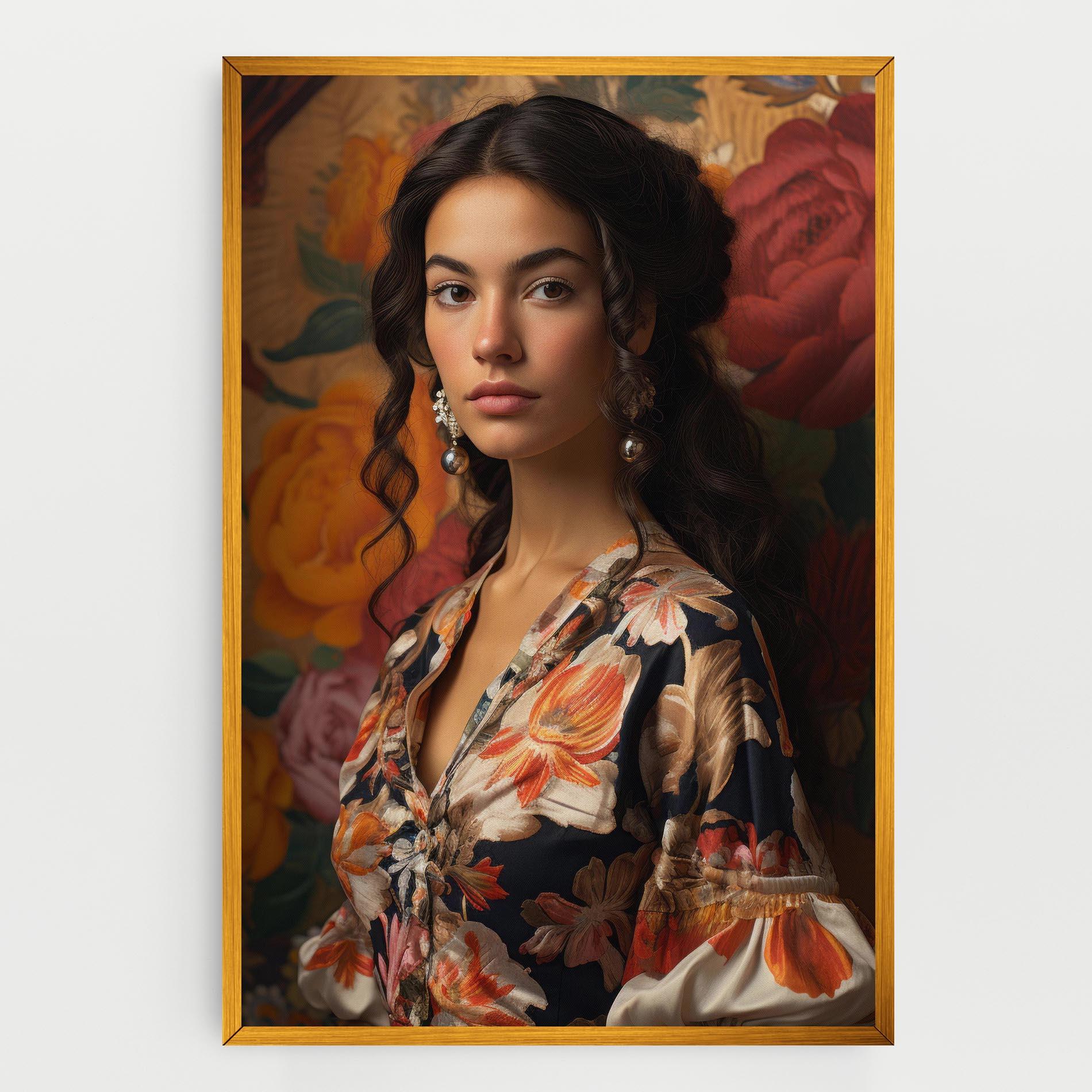 Vászonkép Floral Dress Lady mockup 0