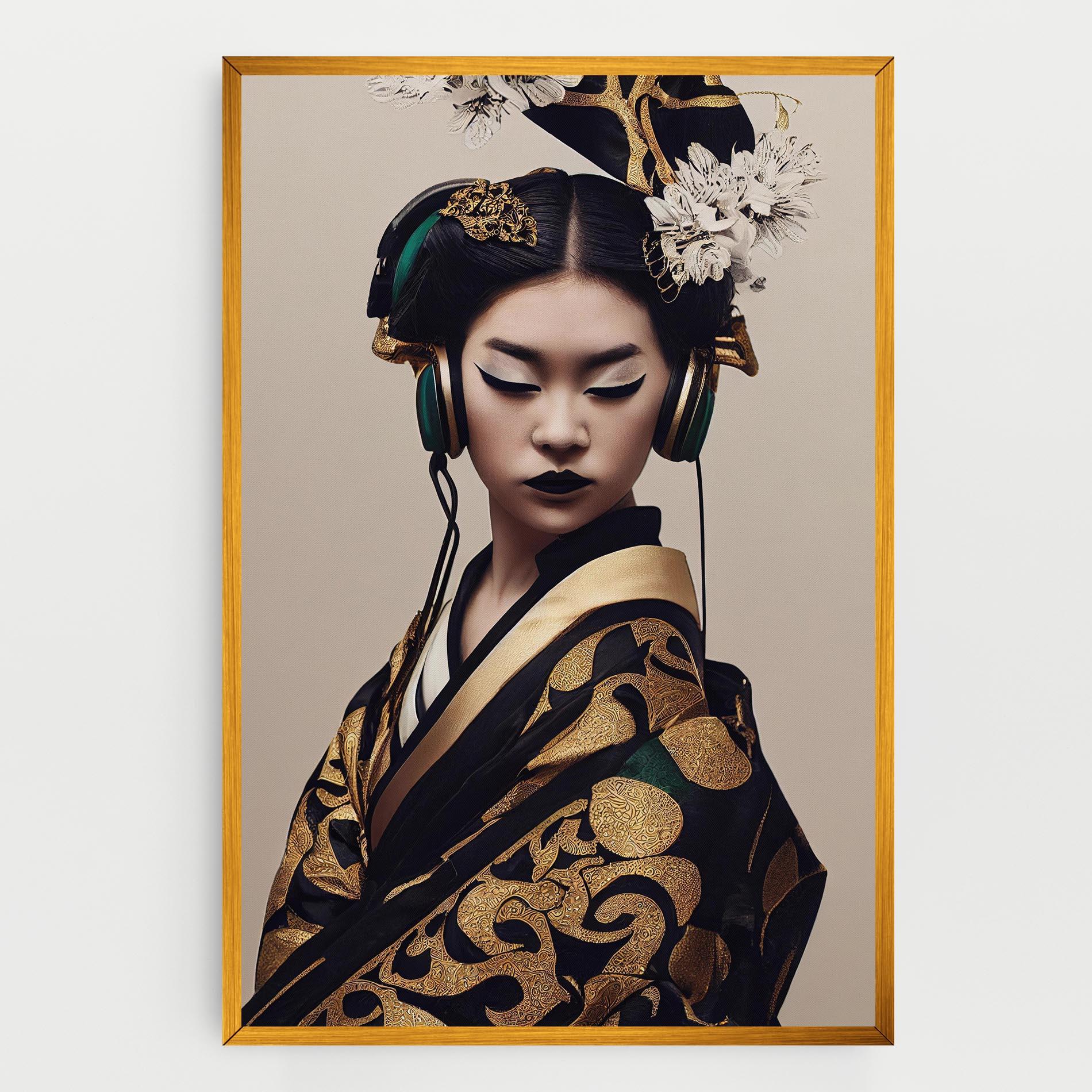 Vászonkép Kimono Headphones mockup 0