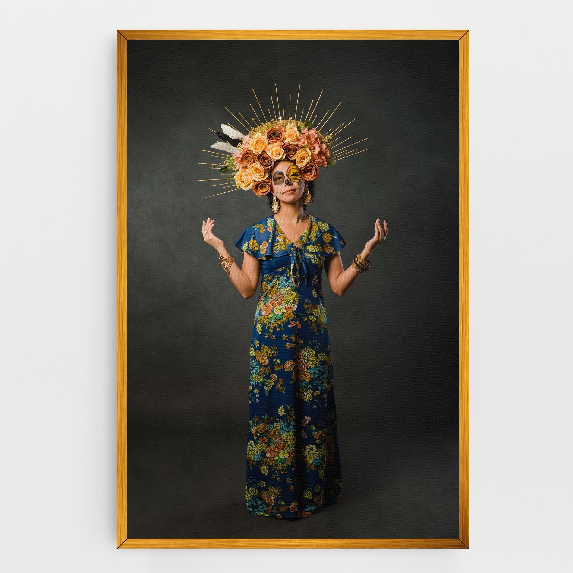 Vászonkép Sugar Skull Makeup mockup 0