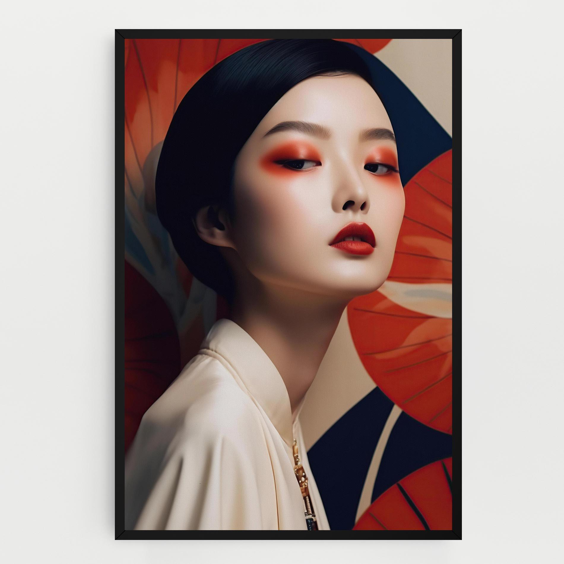 Vászonkép Asiatic Red Lips mockup 0