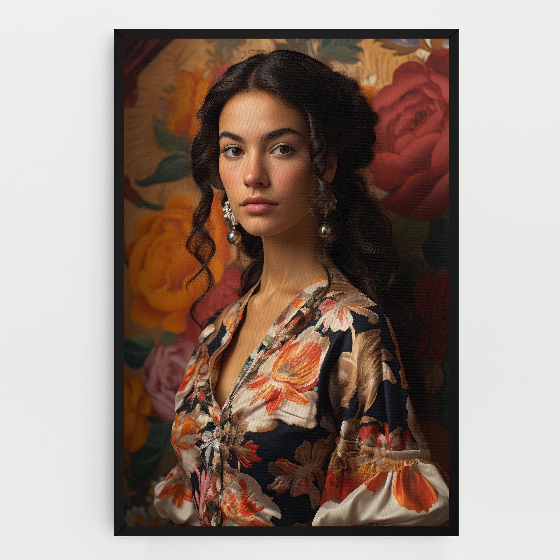 Vászonkép Floral Dress Lady mockup 0