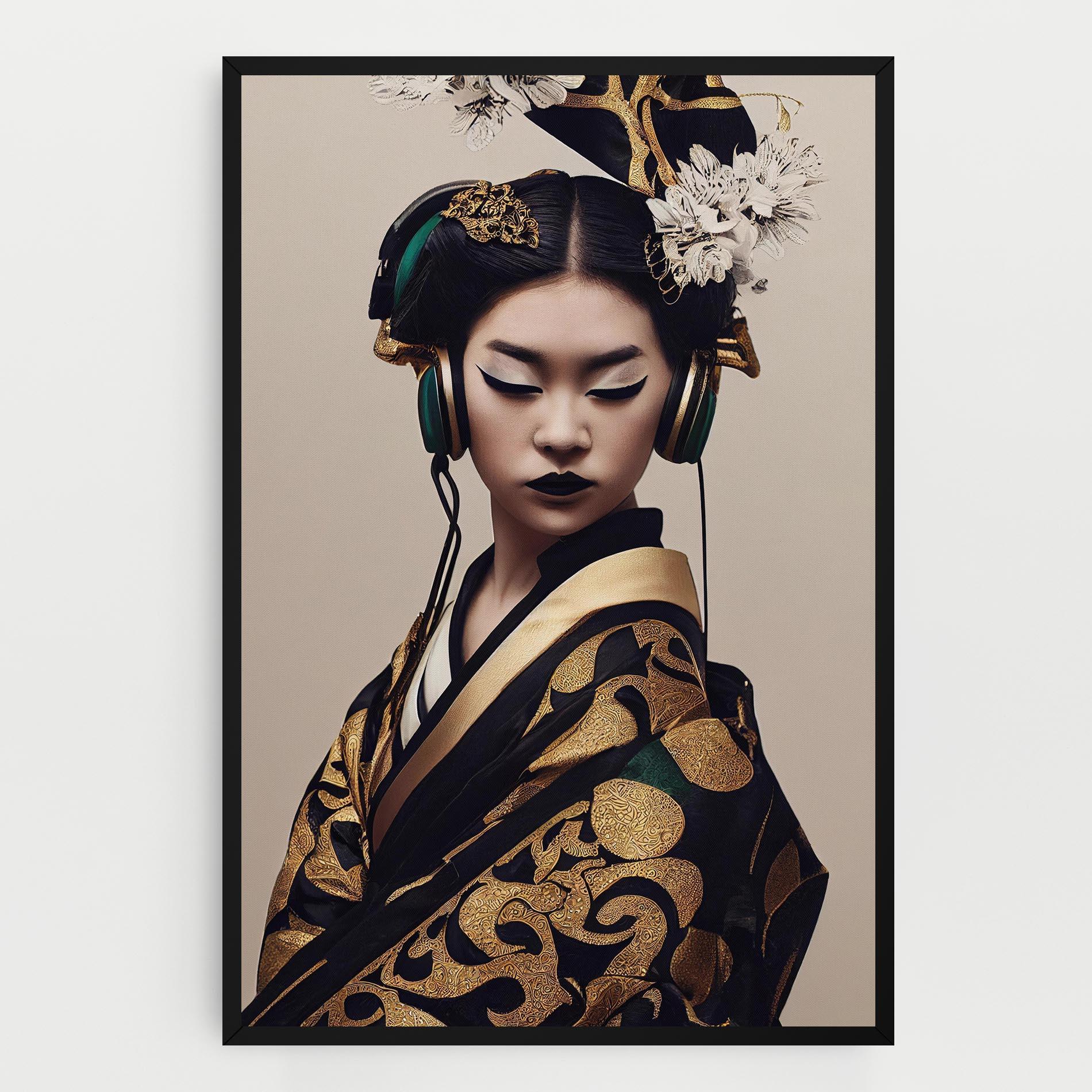 Vászonkép Kimono Headphones mockup 0