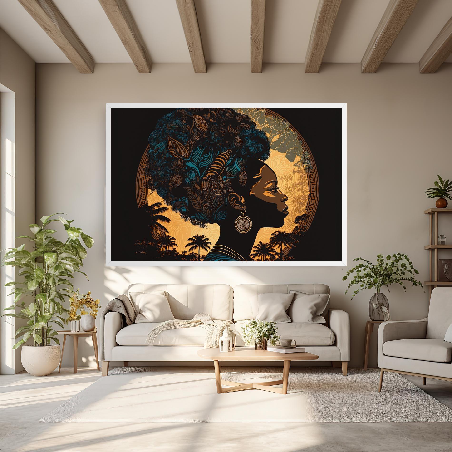 Vászonkép African Profile Woman mockup 6