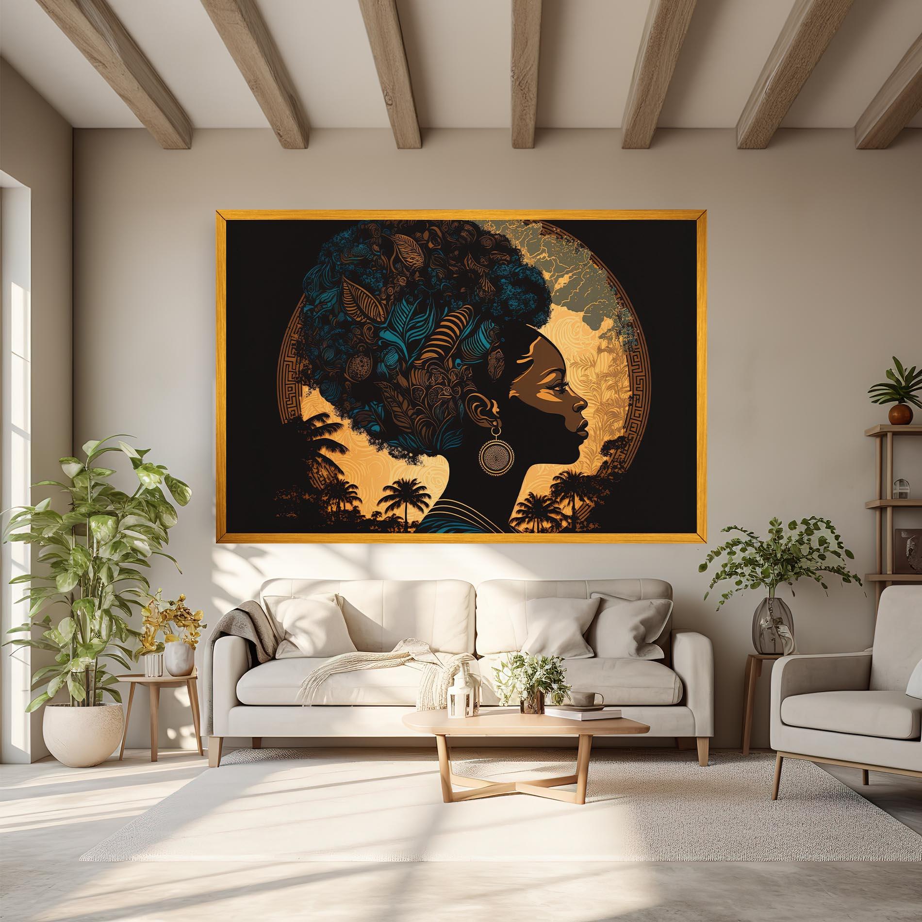 Vászonkép African Profile Woman mockup 6