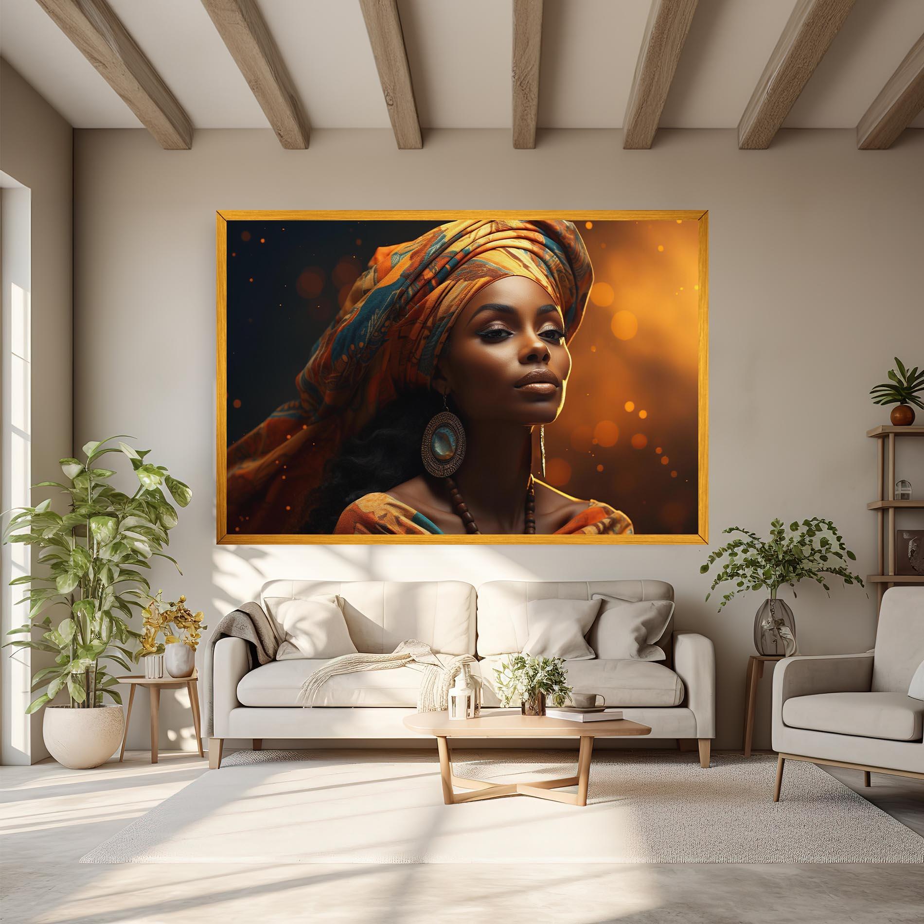 Vászonkép Fashion African Portrait mockup 6