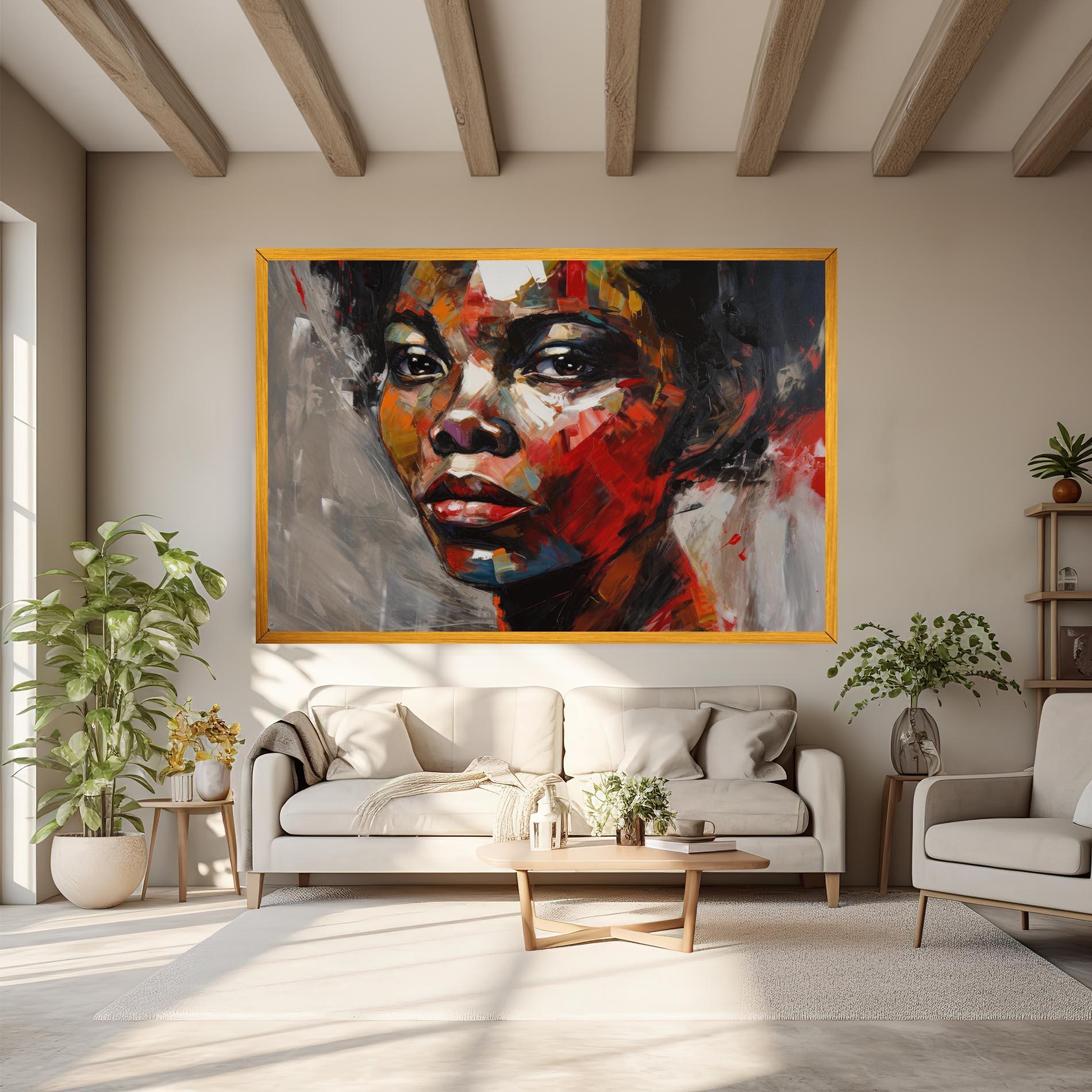 Vászonkép Intense Portrait Art mockup 6