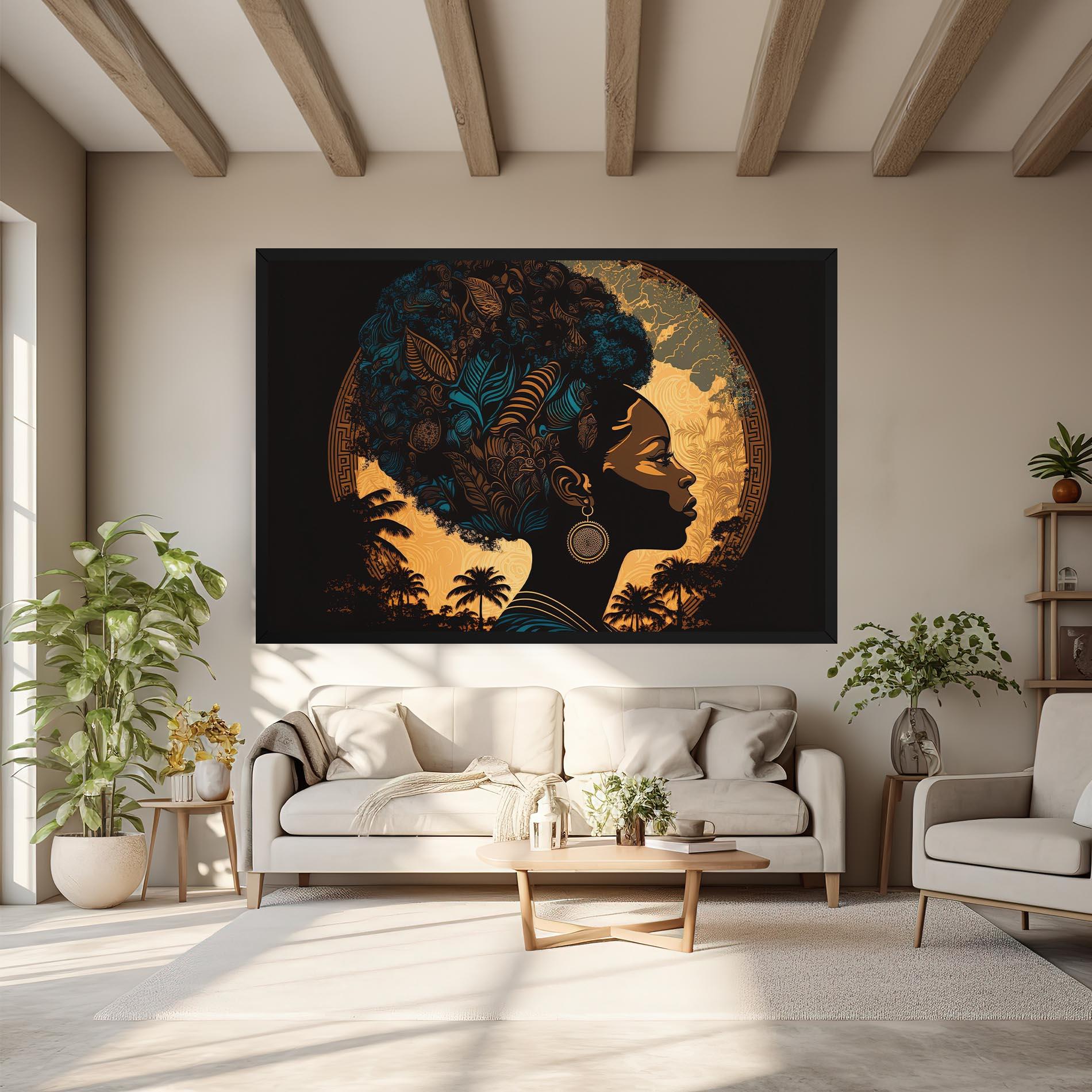Vászonkép African Profile Woman mockup 6