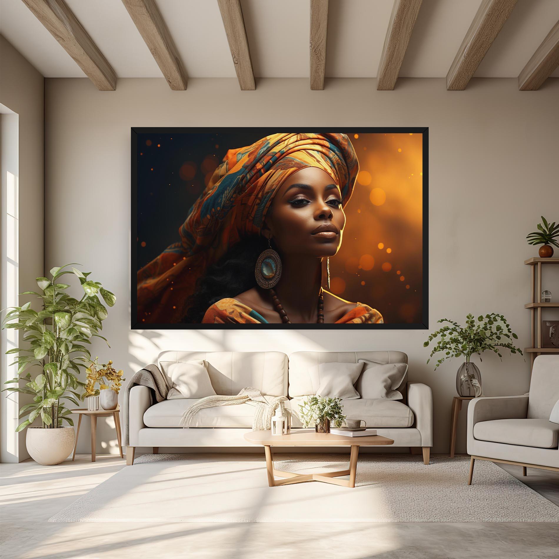 Vászonkép Fashion African Portrait mockup 6