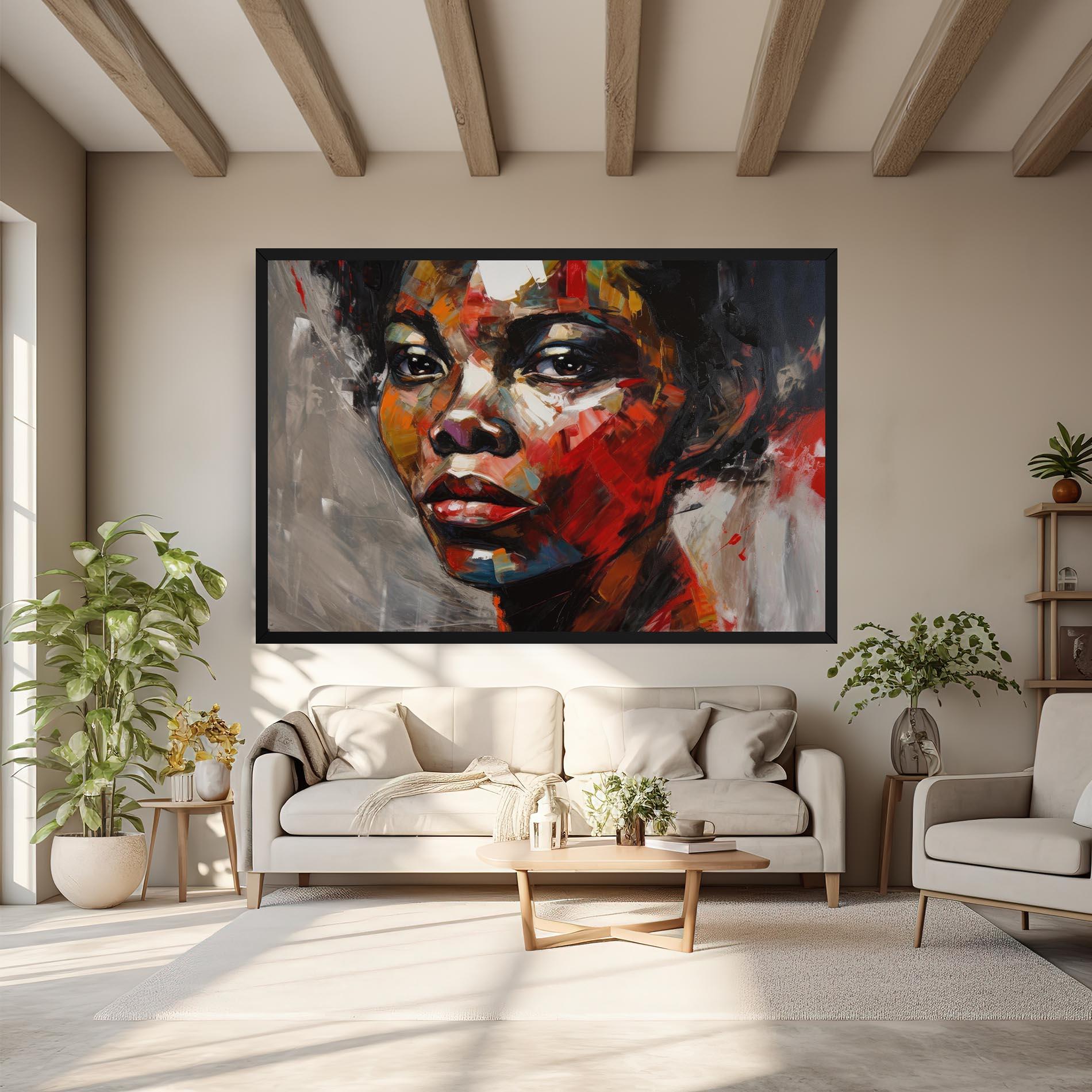 Vászonkép Intense Portrait Art mockup 6